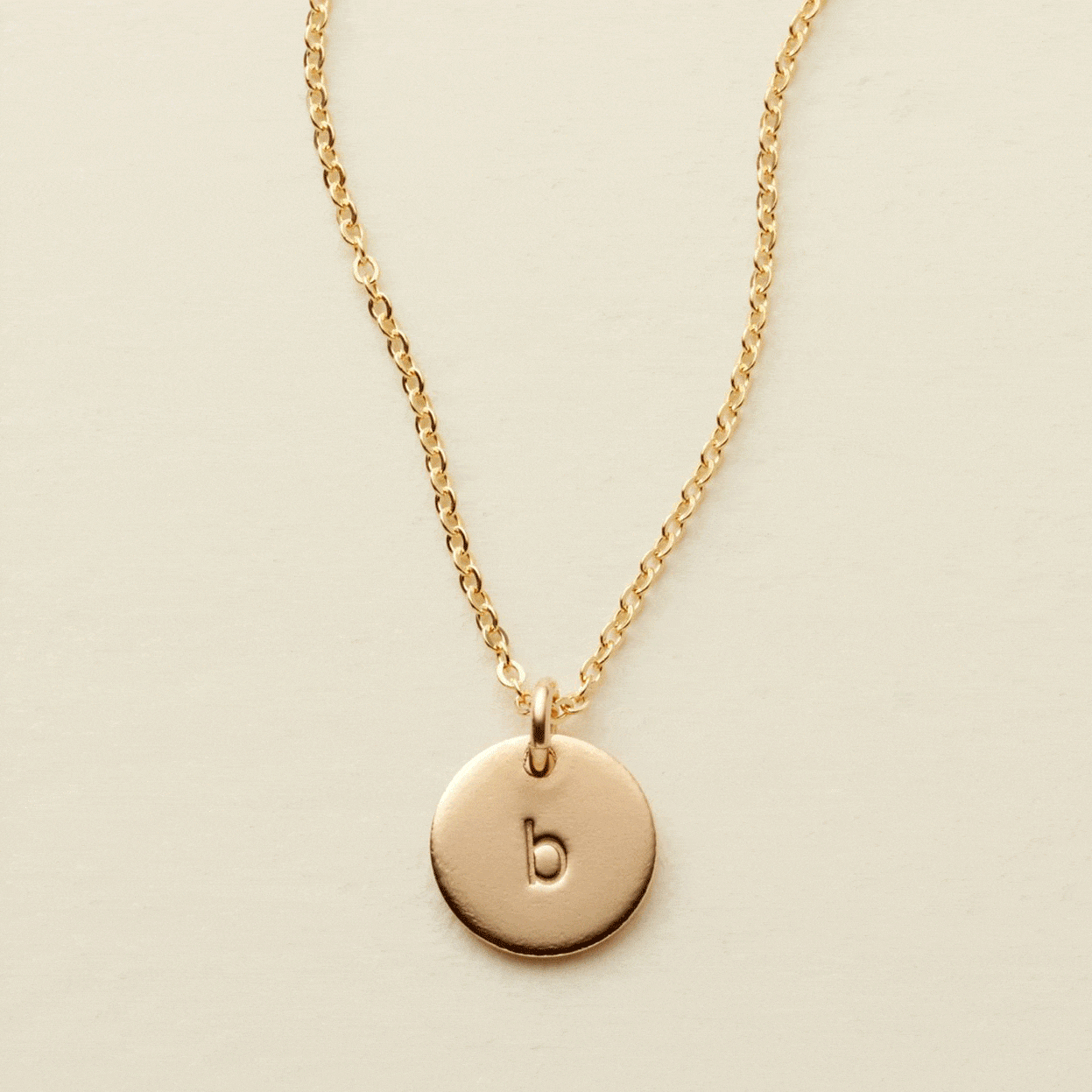 Gold filled disc necklace on sale