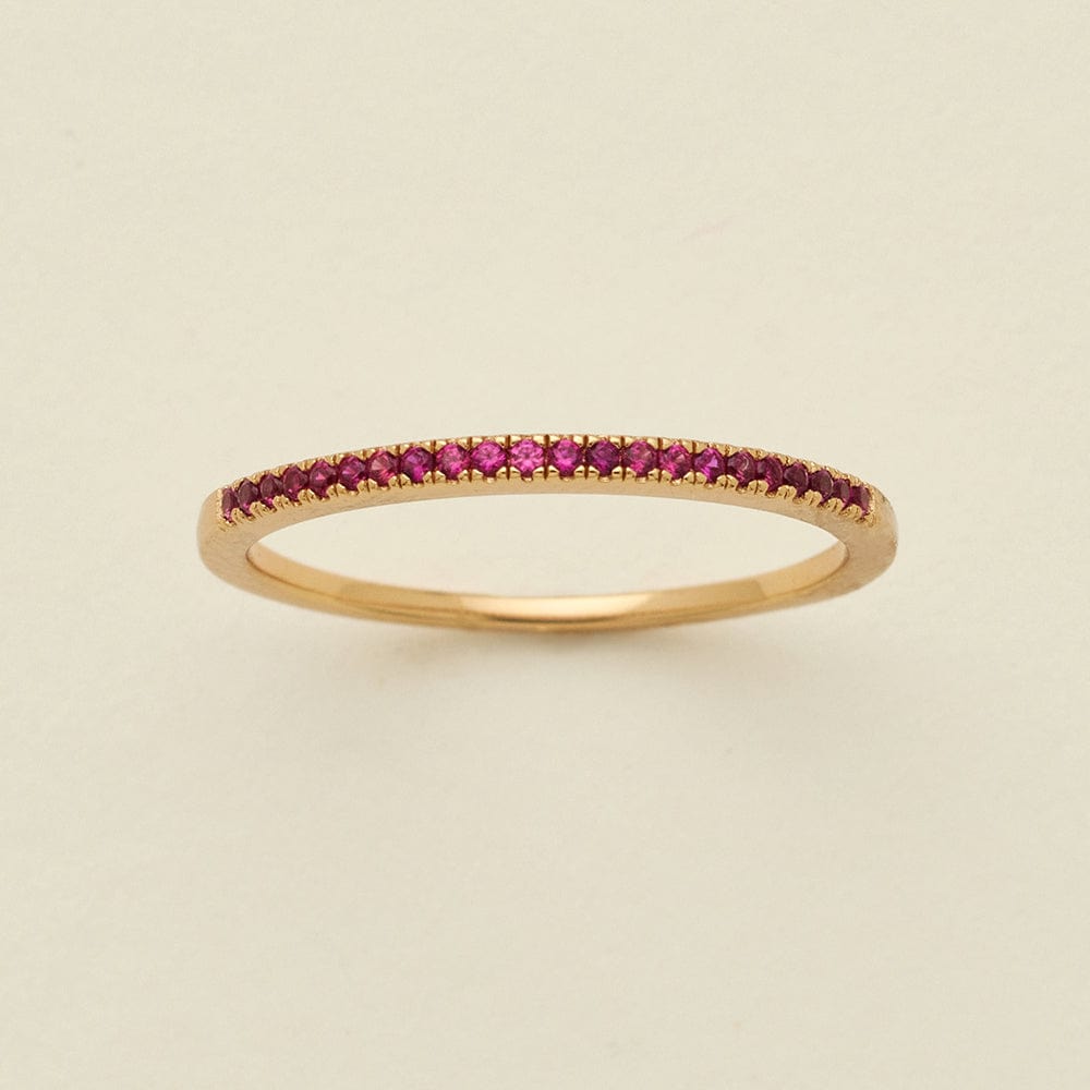 July Birthstone Stacking Ring Gold Vermeil / 5 Ring