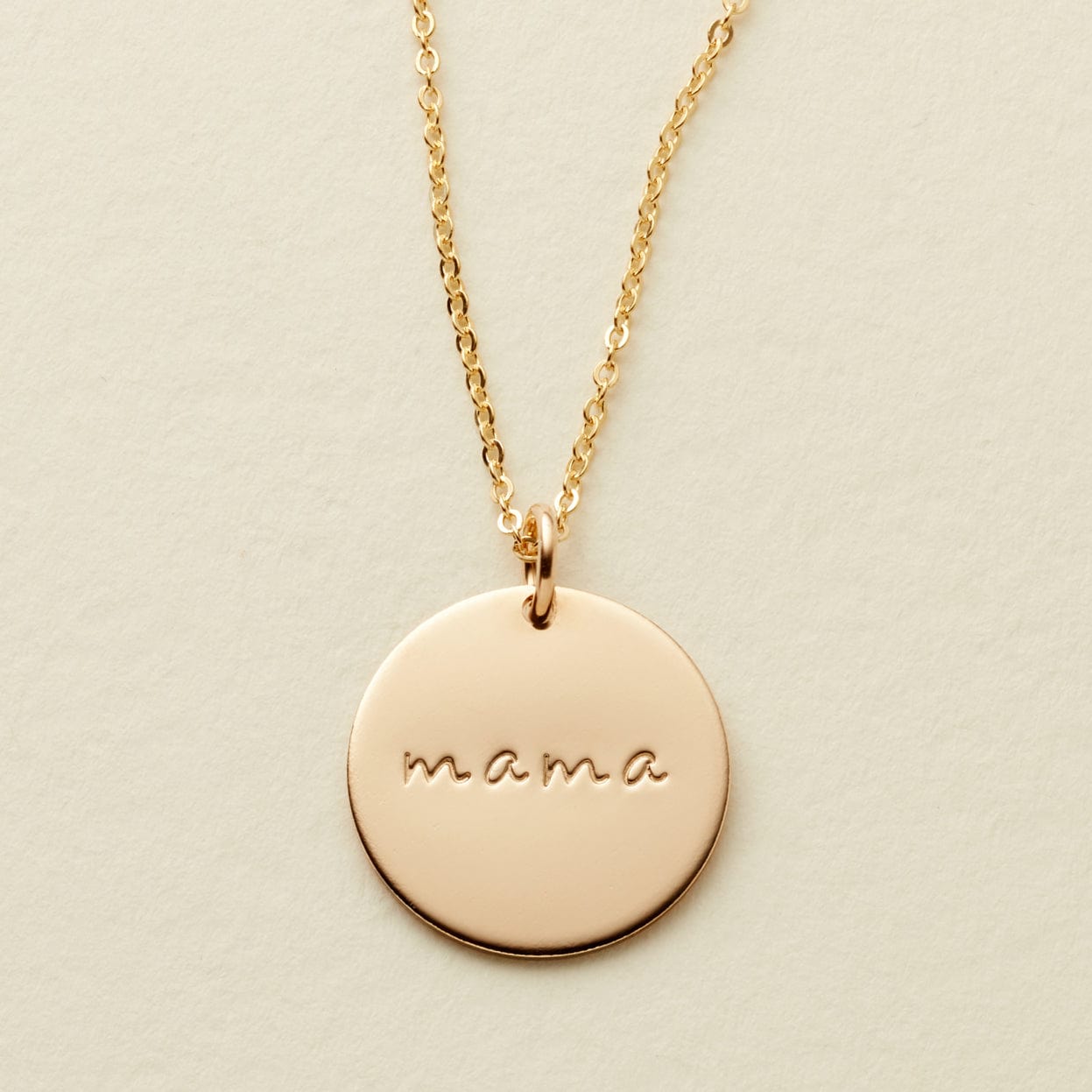 Mama Disc Necklace - 5/8" Necklace