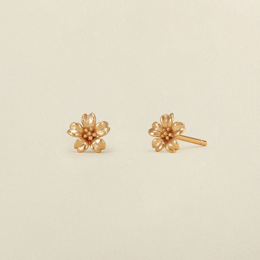 March Birth Flower Stud Earrings
