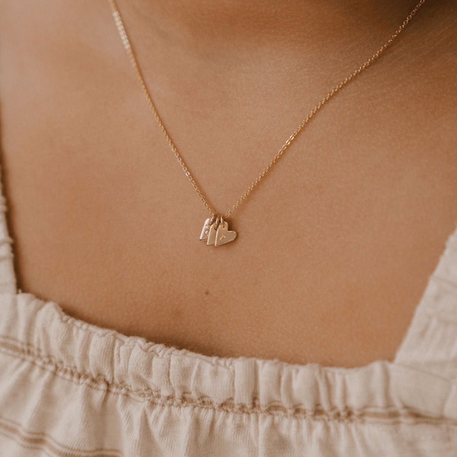Mini Sweetheart Stacker Necklace Lifestyle