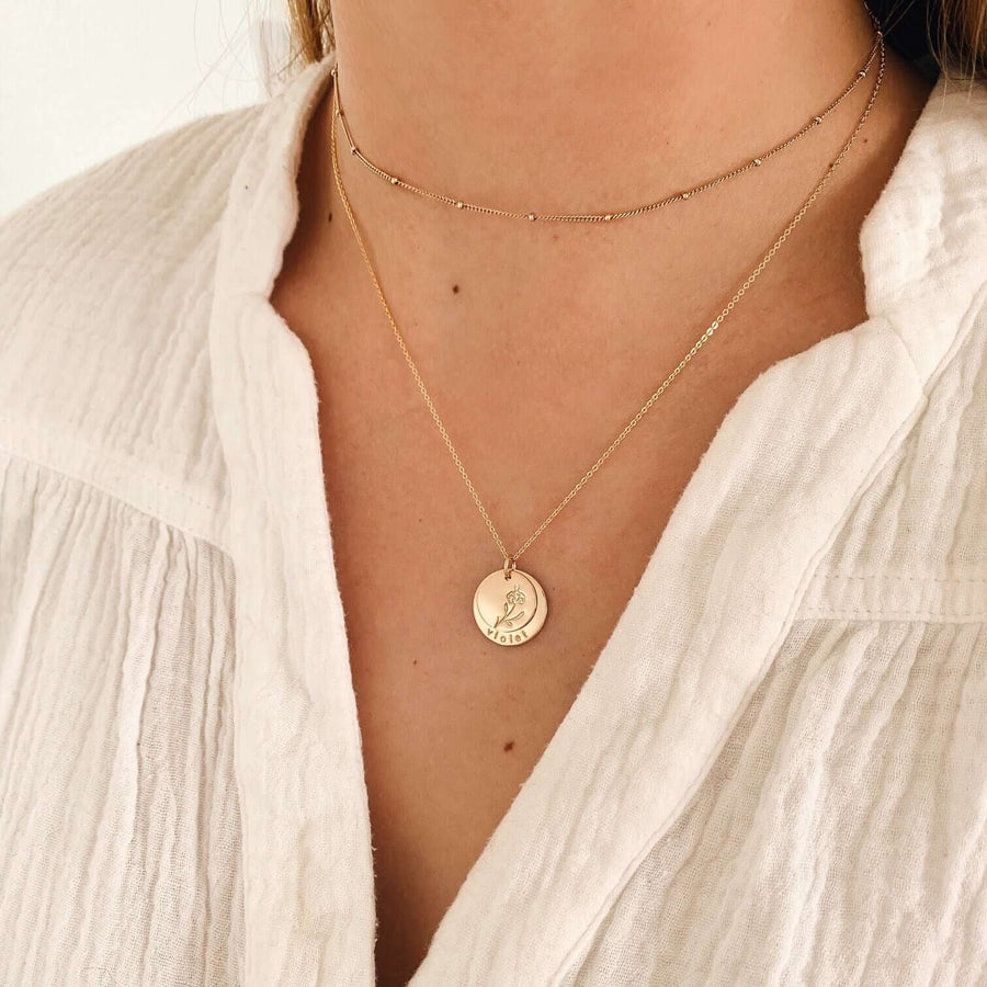 Nora Disc Necklace Lifestyle