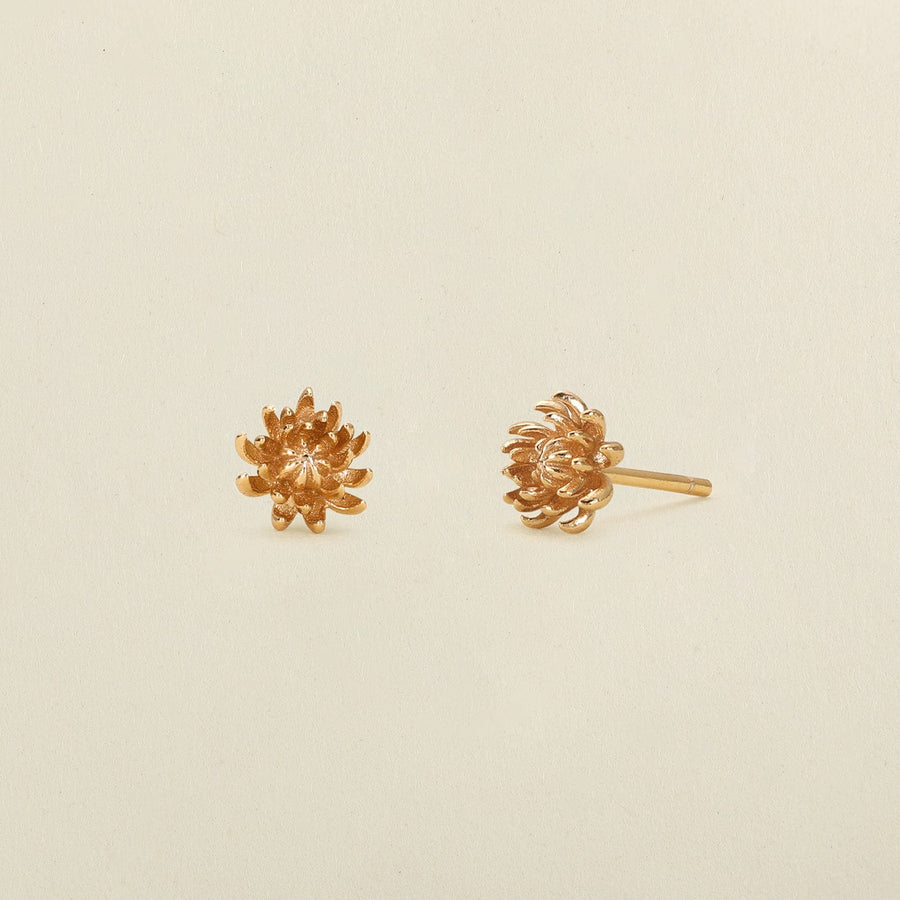 November Birth Flower Stud Earrings