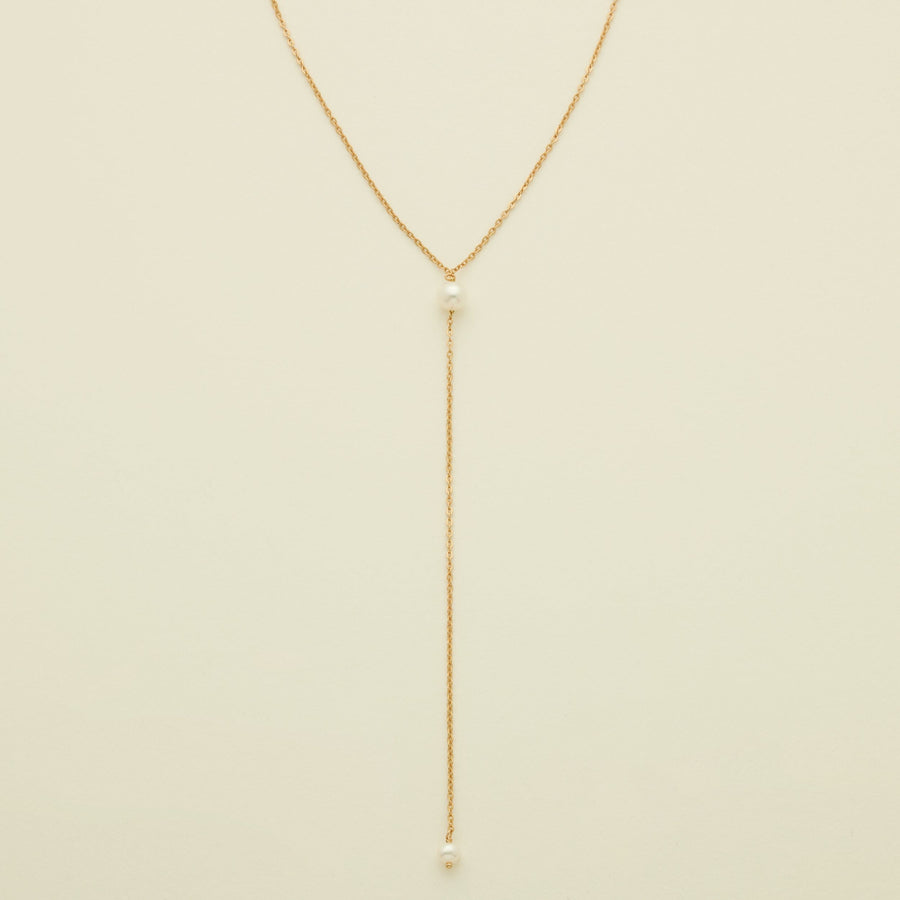 Pearl Lariat Necklace | Final Sale