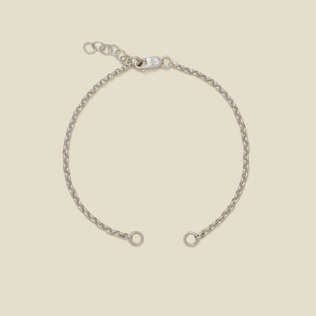 Rolo Charm Bracelet Silver / Without Link Lock / 6" Bracelet