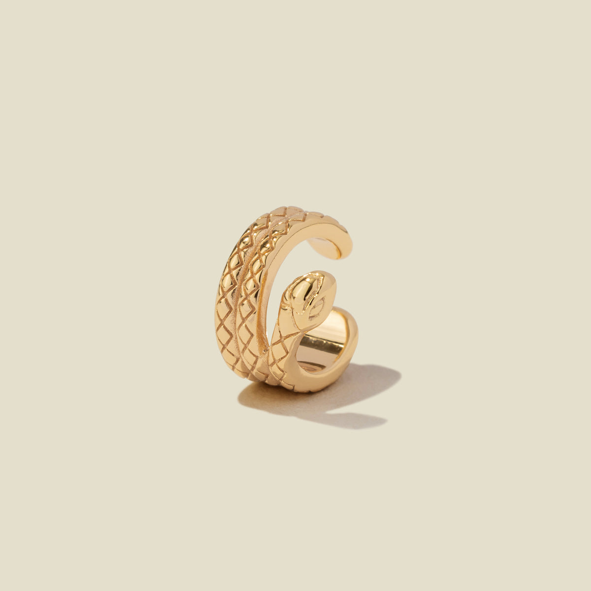 Single Snake Ear Cuff Gold Vermeil Earring