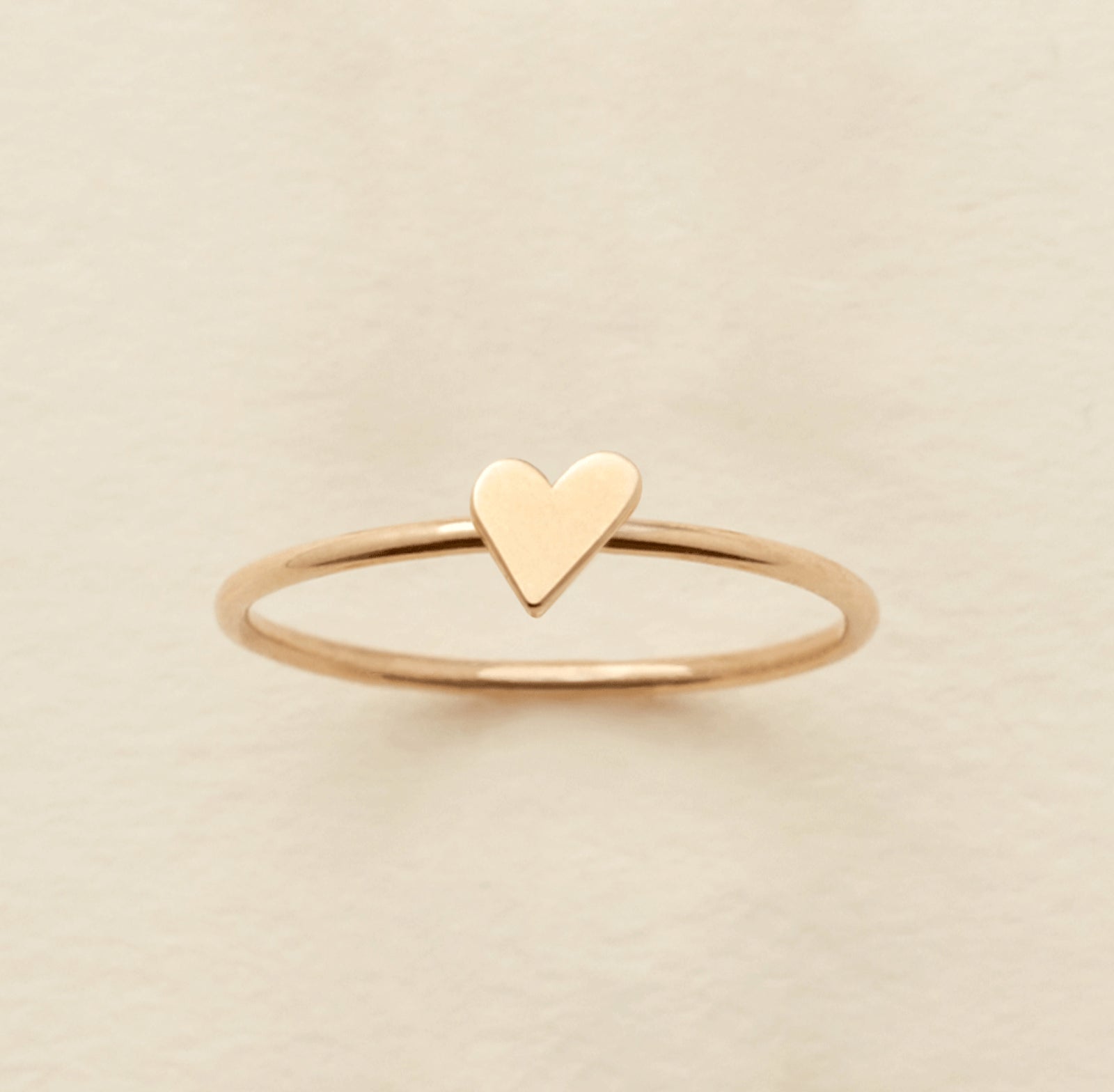 14k Solid Gold Heart Ring 14k Solid Gold / 5 Ring