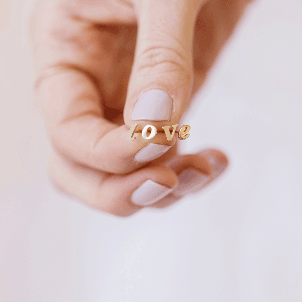 14k Solid Gold Letter Earring - Single Stud | Final Sale Earring