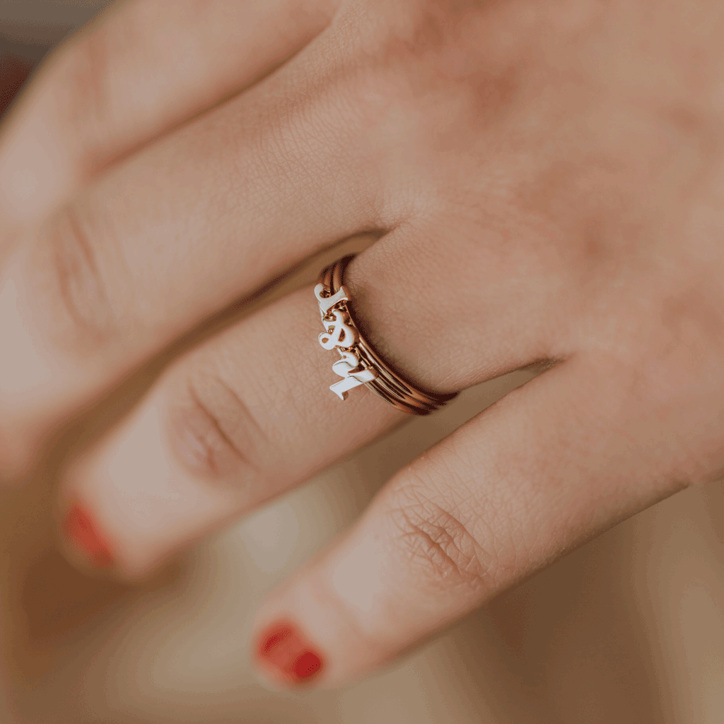14k Solid Gold Symbol Ring | Final Sale Ring