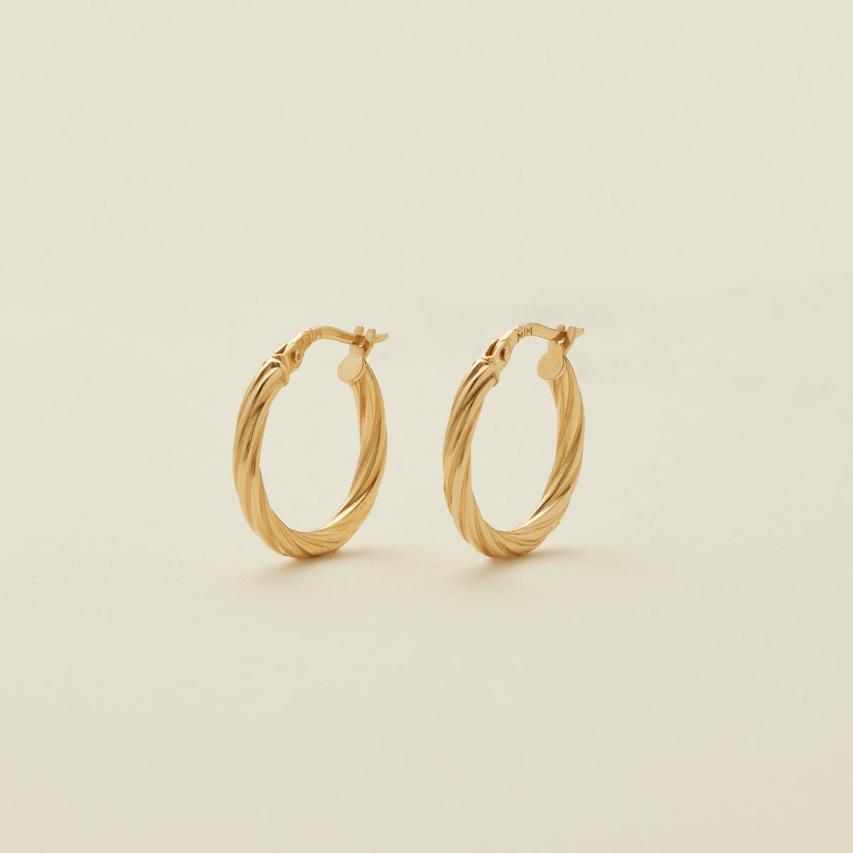Twisted Hoops Earrings Gold Filled
