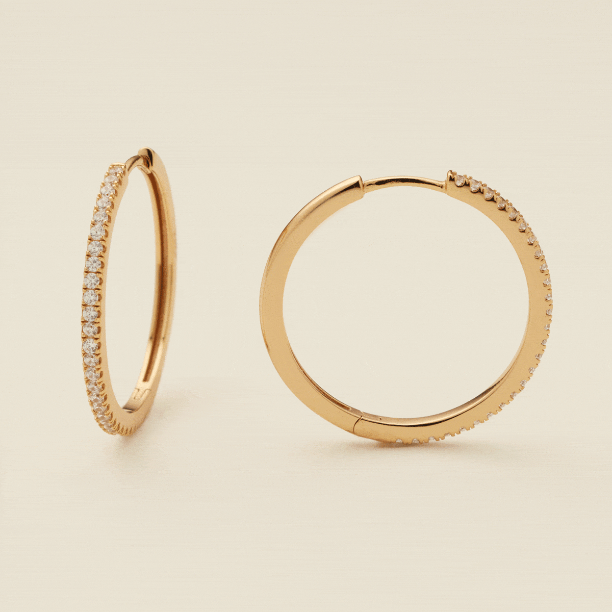 25mm Luxe Hoop & Stacking Band Set Jewelry Set