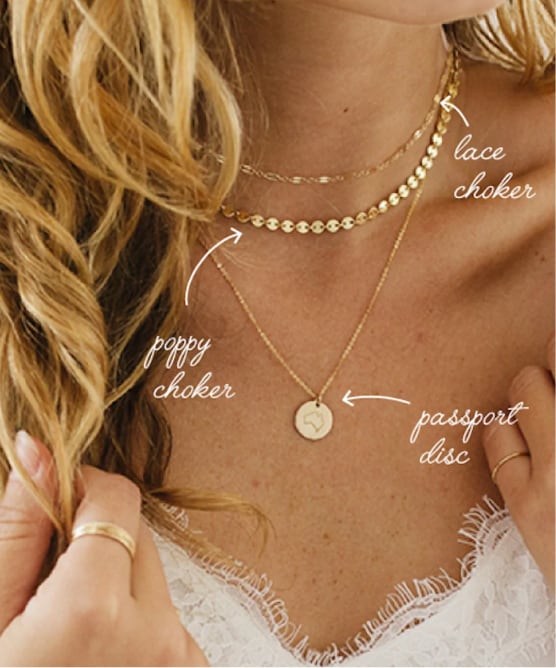 Disc and Choker Necklace Size Guide - Necklace Sizing Guide