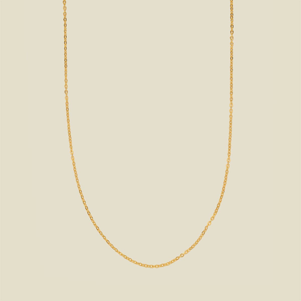Adjustable Flat Cable Chain Gold Filled / 1.2mm / 13"-15" Necklace