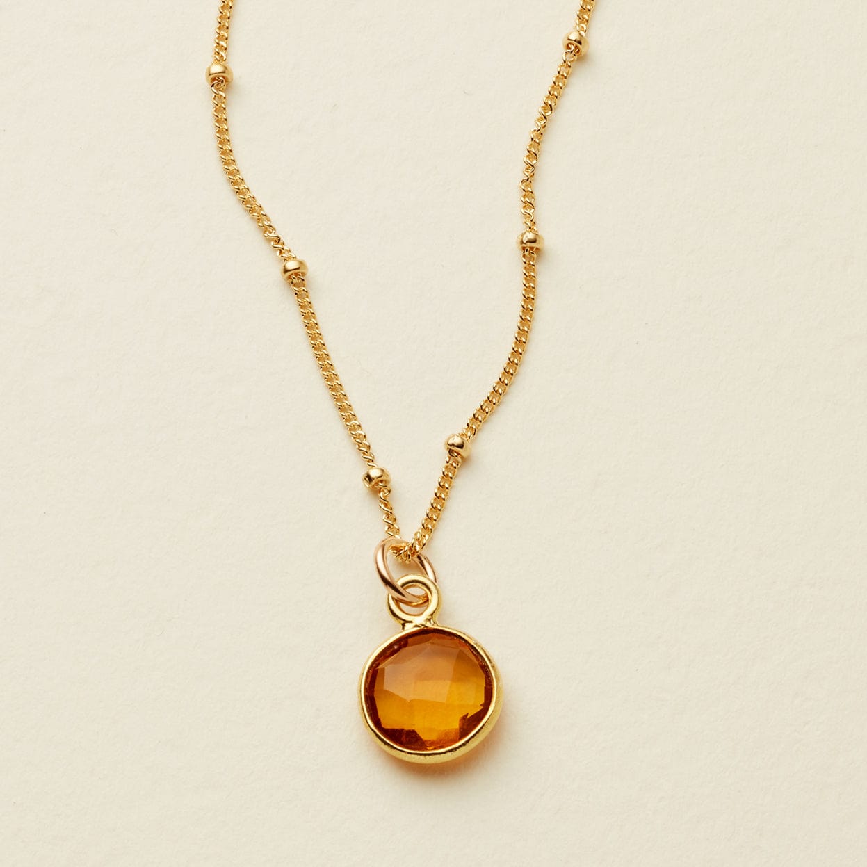 Afterglow Gemstone Necklace Gold Filled / 16" Necklace