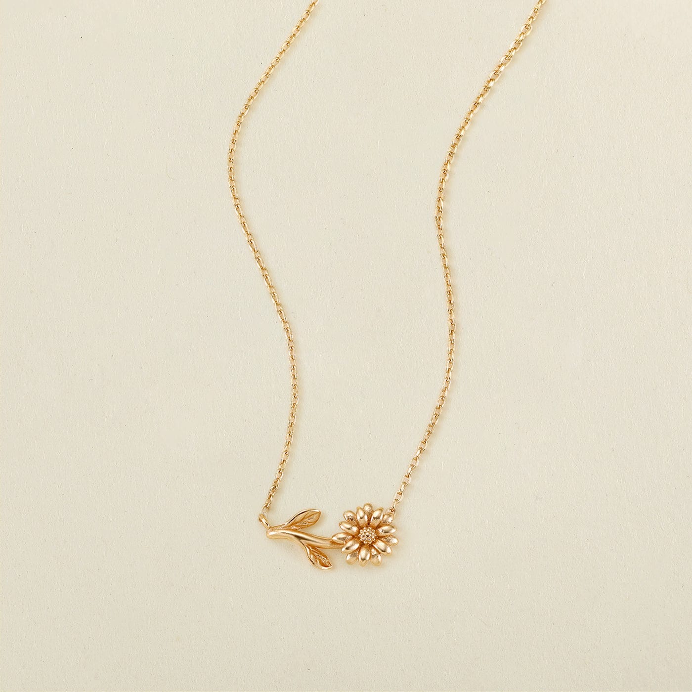 April Everbloom Birth Flower Necklace Gold Vermeil Necklace