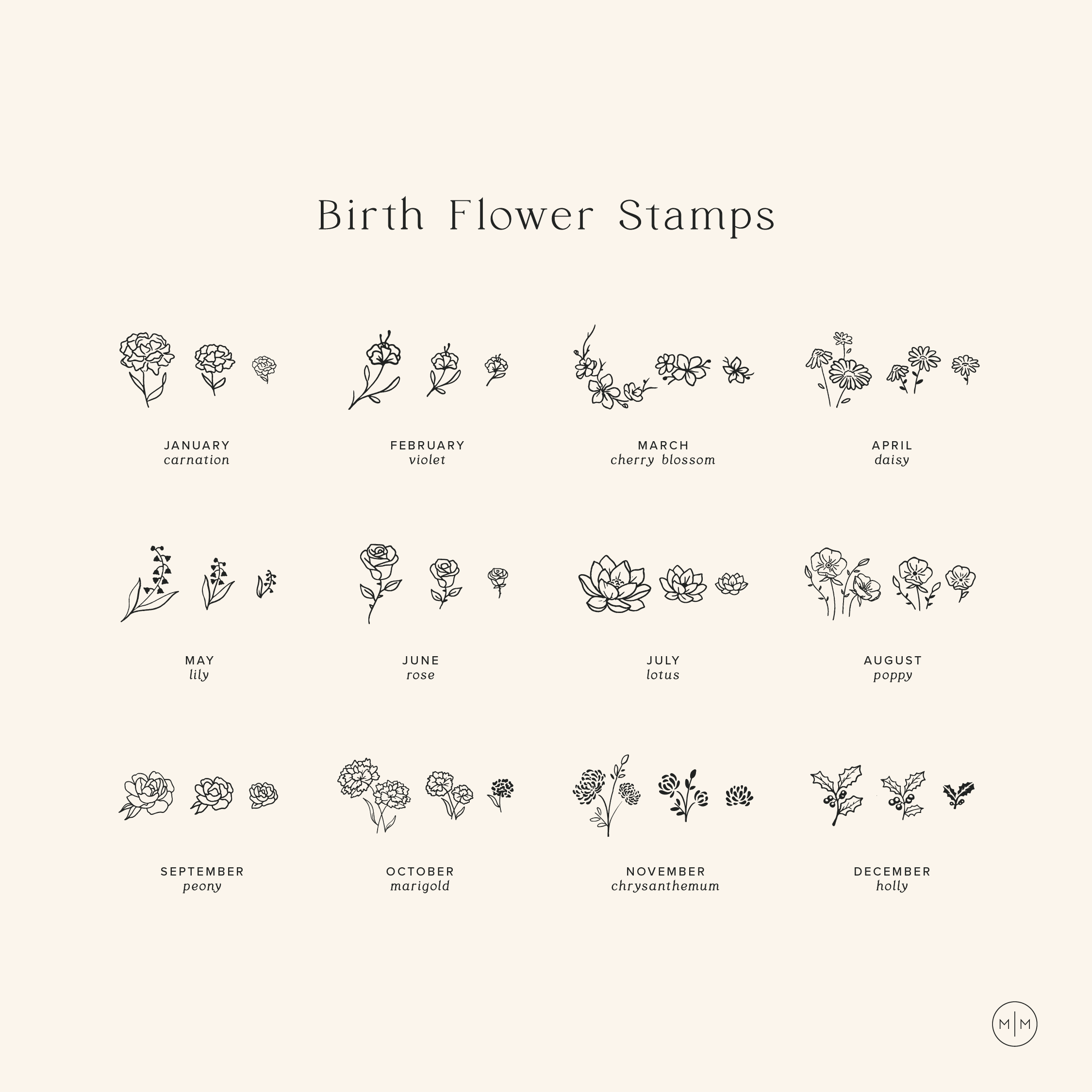 Made by mary birth flower Clearance