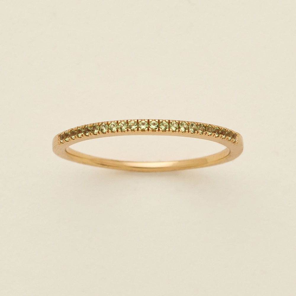 August Birthstone Stacking Ring Gold Vermeil / 5 Ring