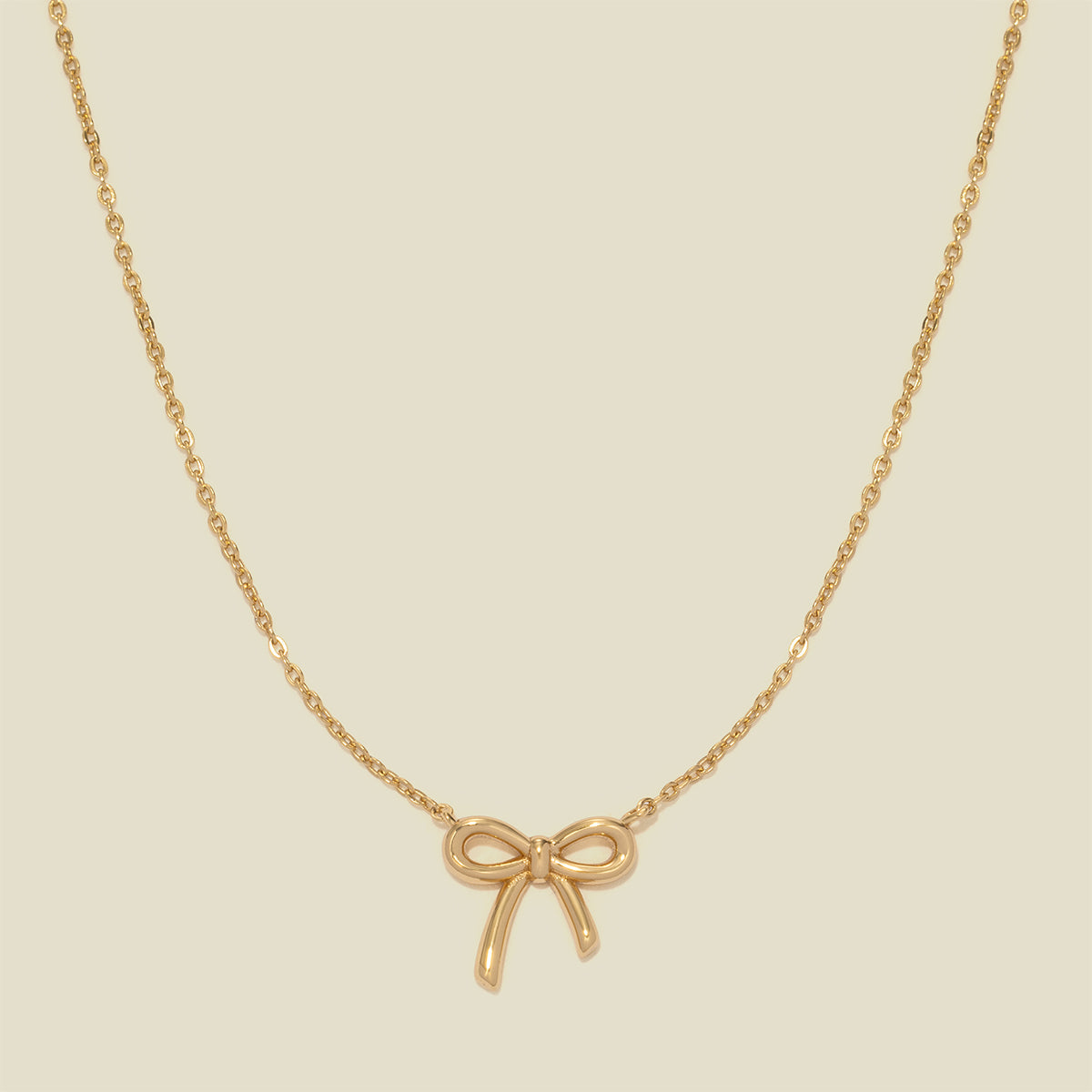Bow Necklace Gold Vermeil Necklace