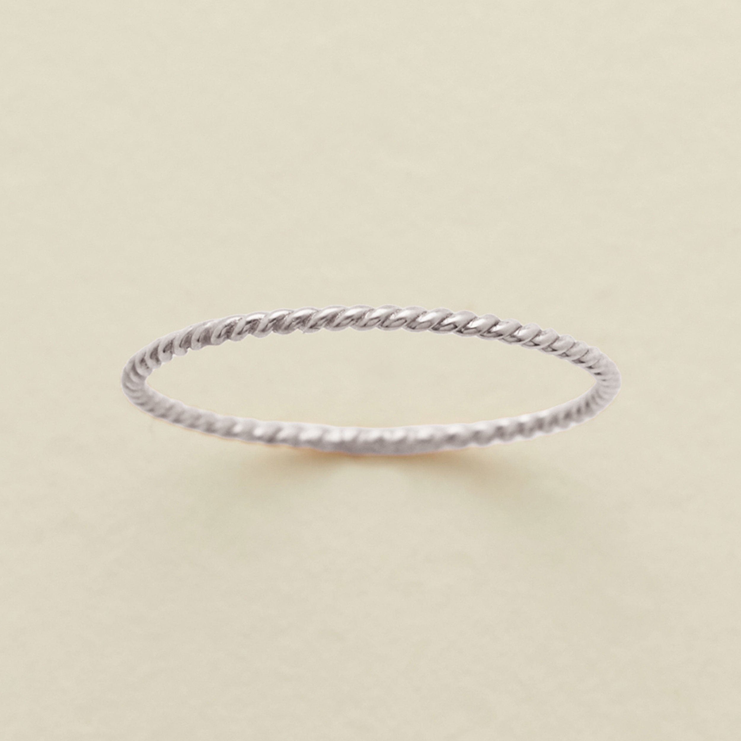 Braided Stacking Ring Silver / 5 Ring
