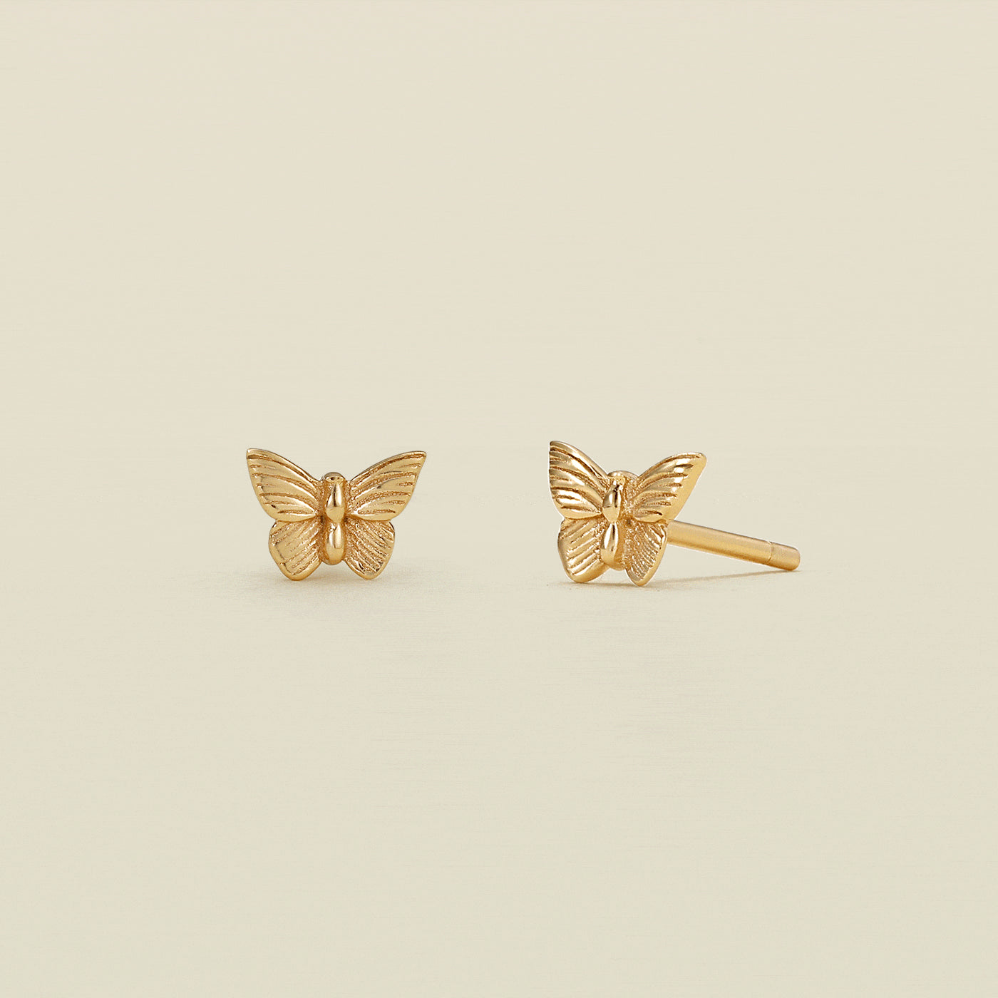 Butterfly Stud Earrings Gold Vermeil Earring