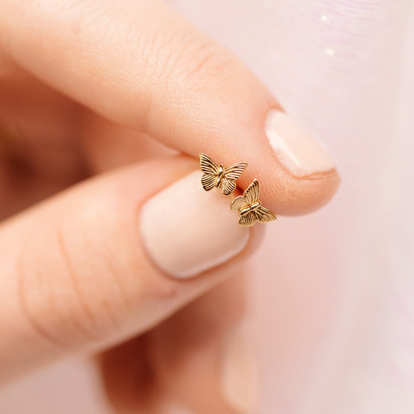 Butterfly Stud Earrings Gold Vermeil Earring