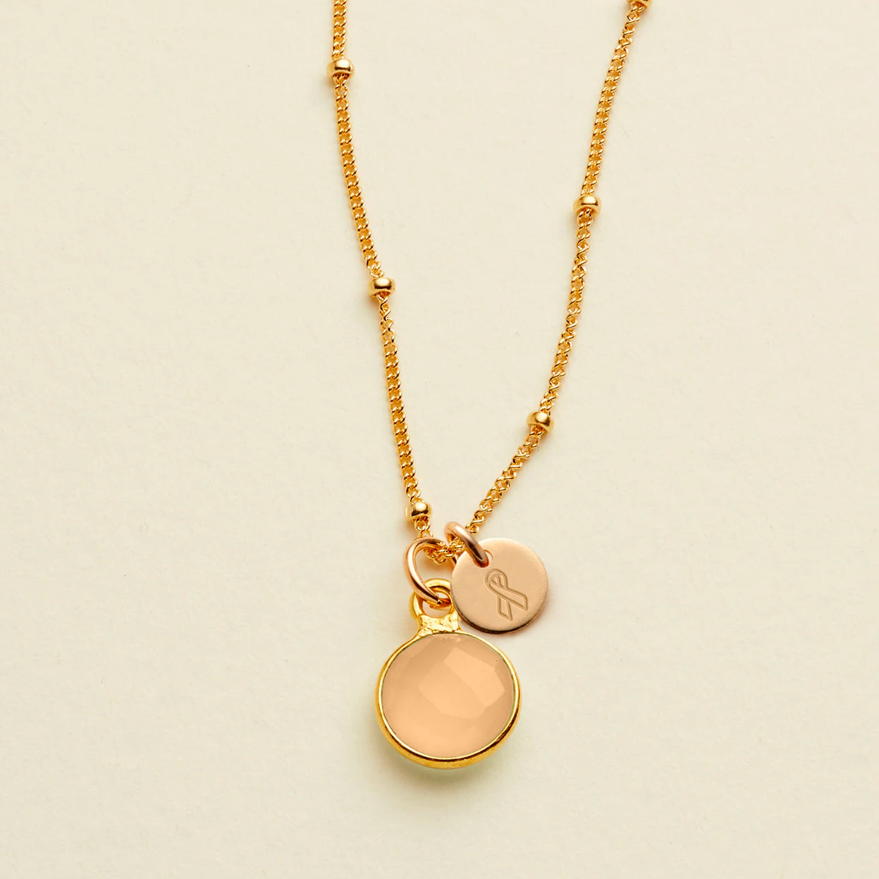 Cancer Awareness Necklace Gold Filled / Uterine Necklace