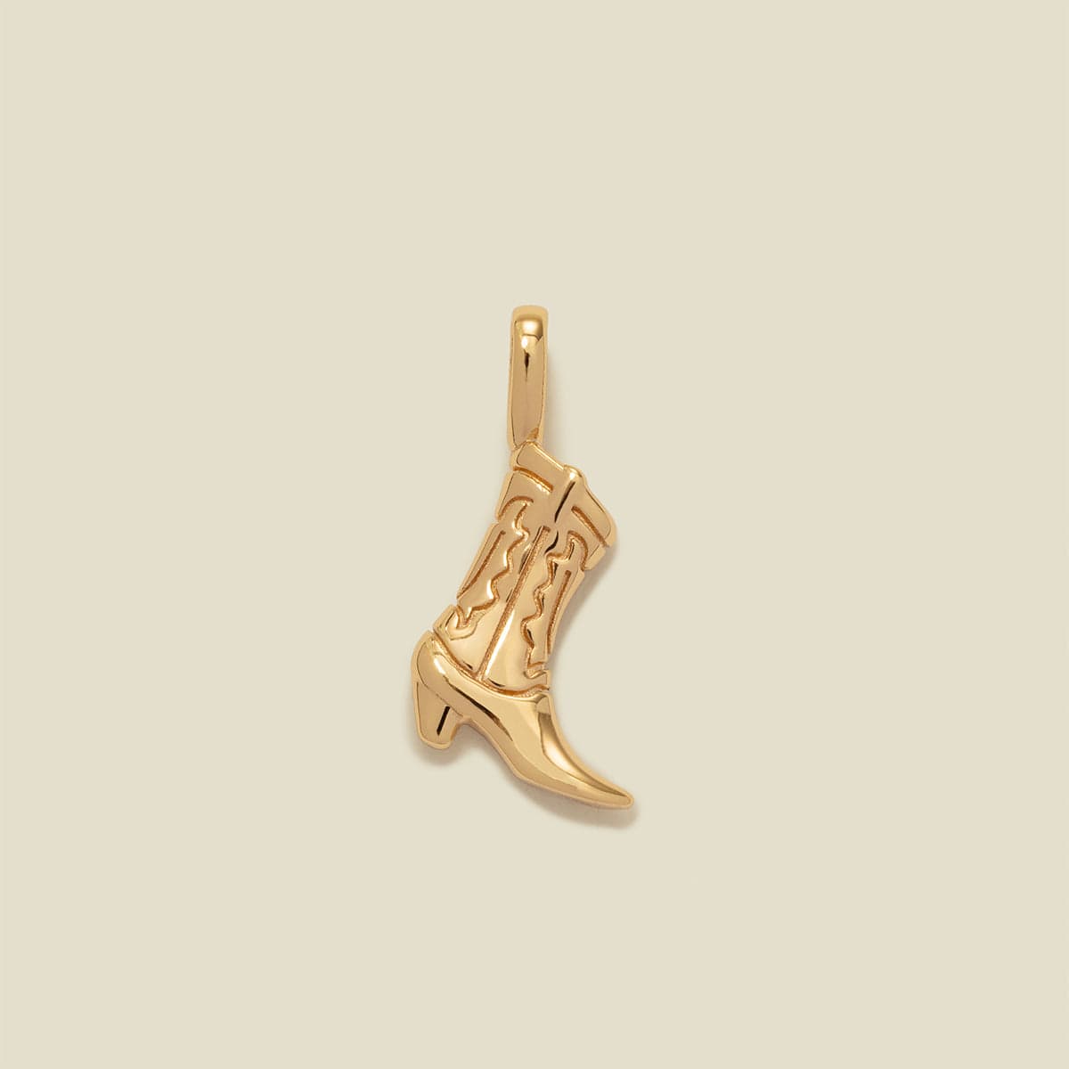 Cowgirl Boot Charm Gold Vermeil Add Ons
