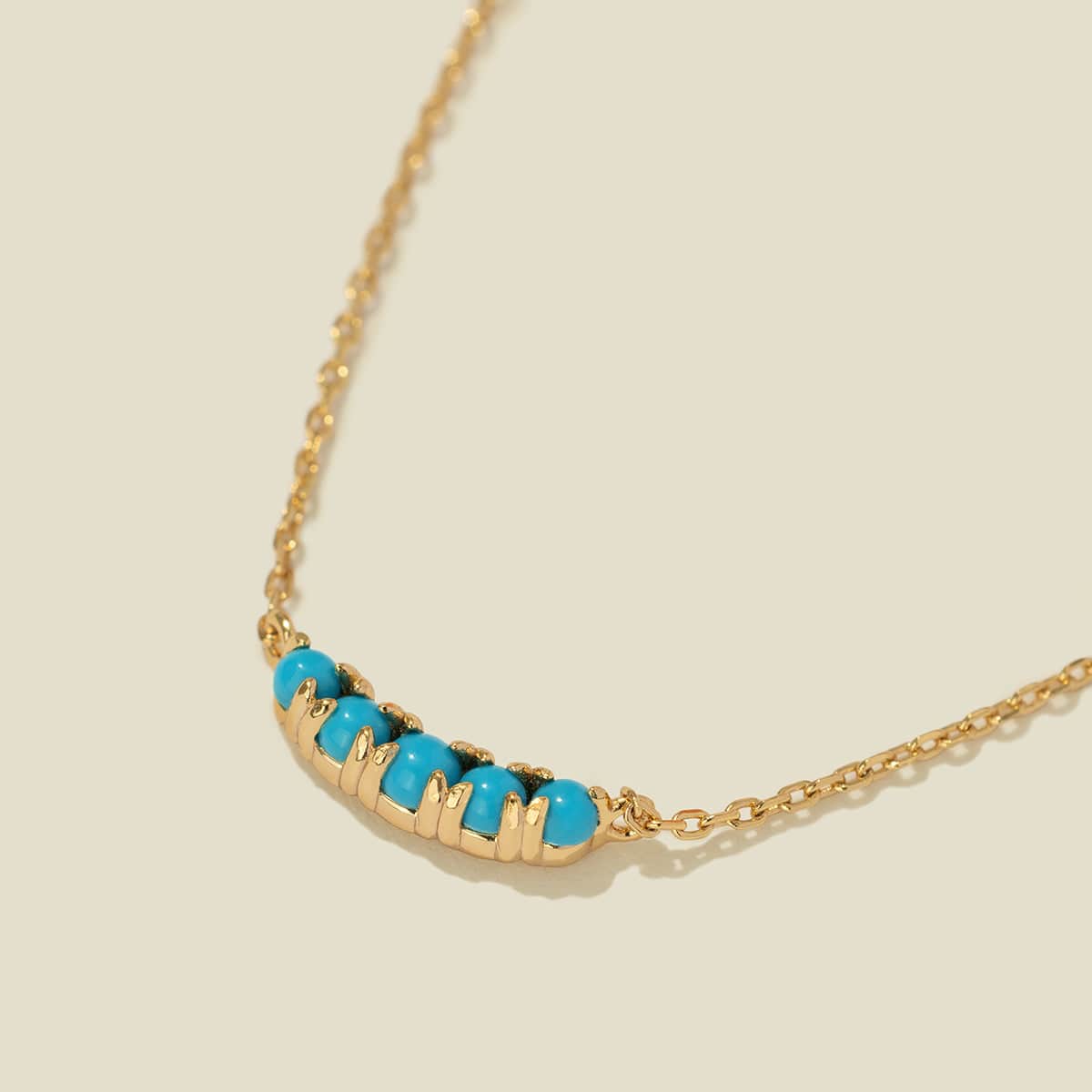 Crescent Turquoise Necklace Gold Vermeil Necklace