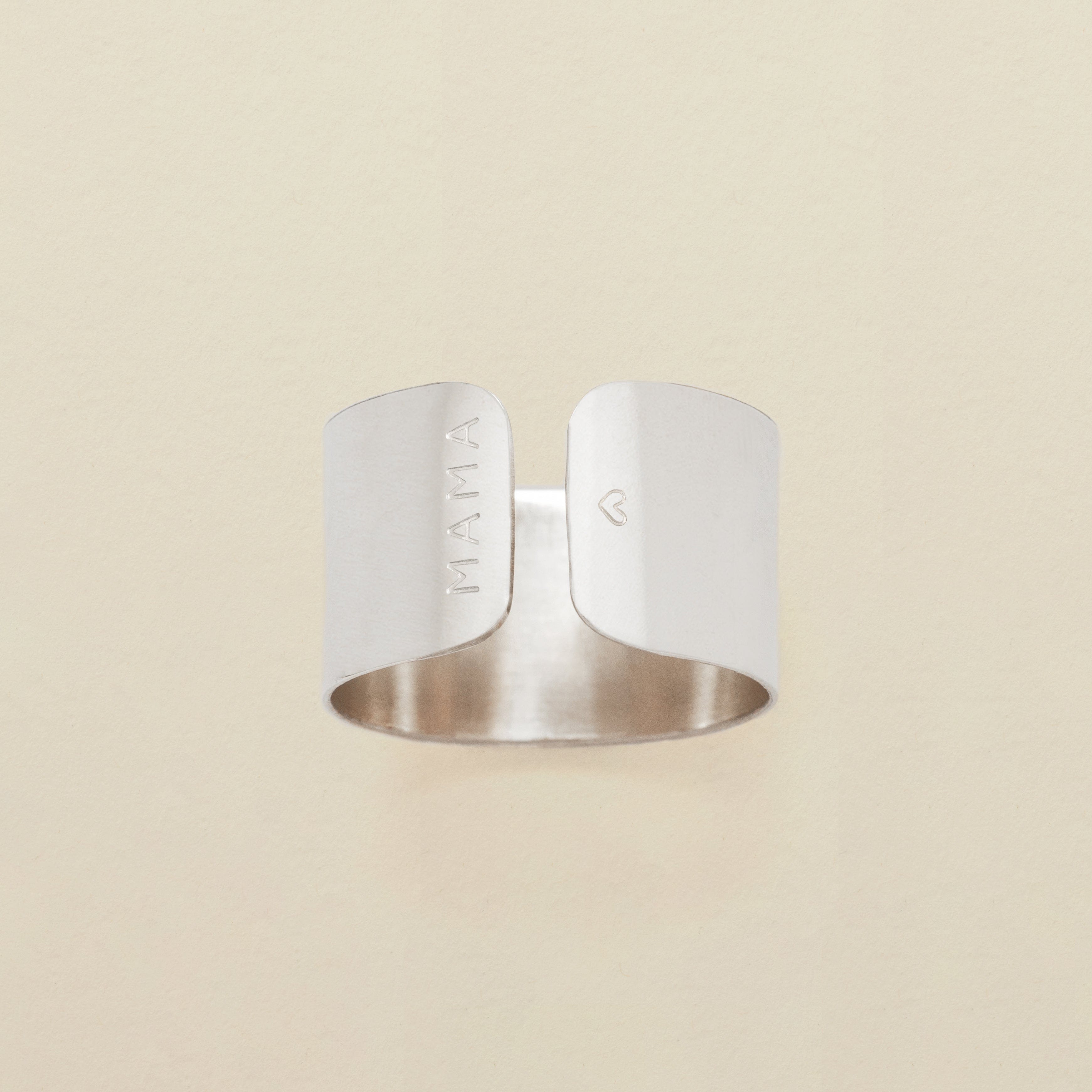 Custom Luster Cigar Band Ring Silver / 5 Ring