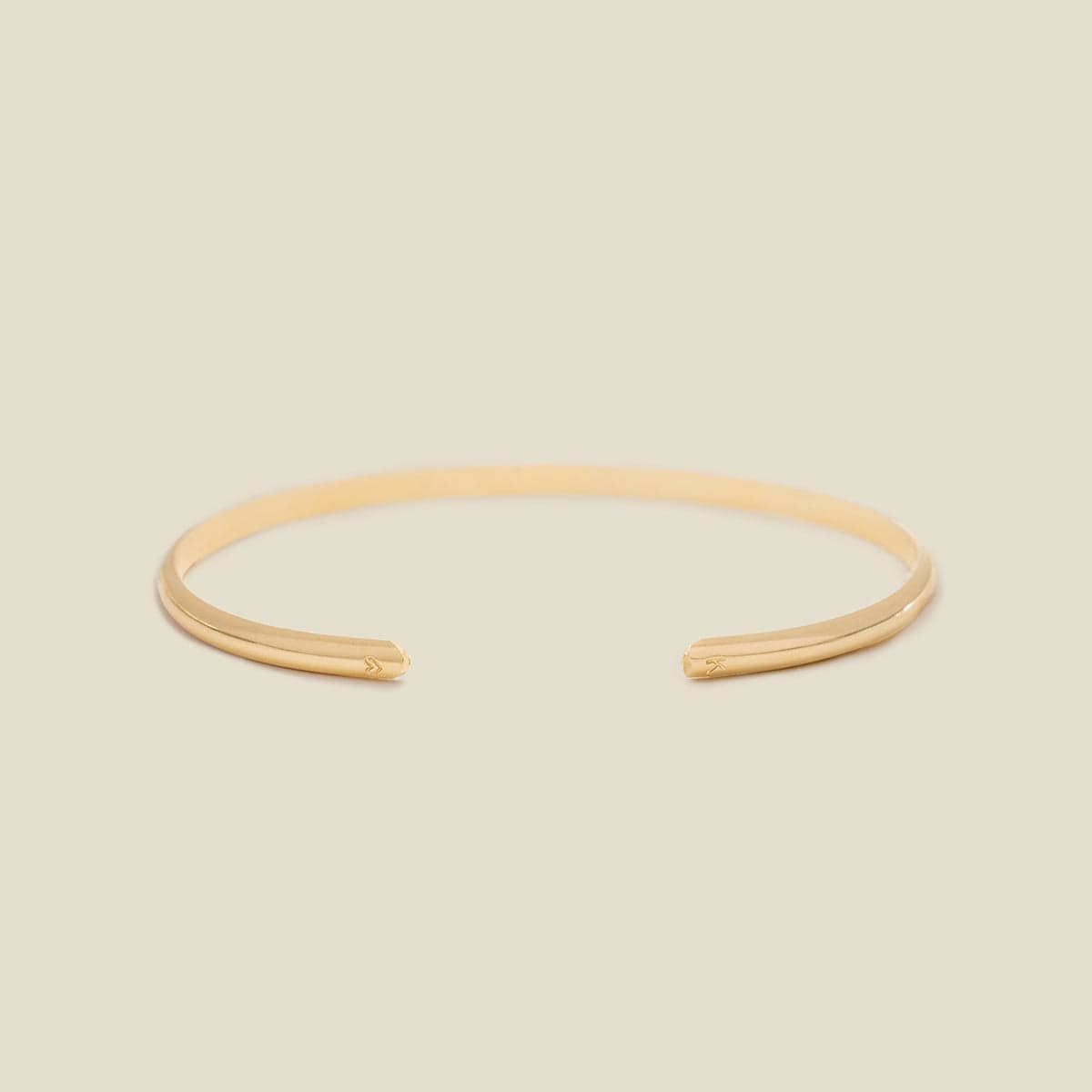 Custom Luster Rounded Cuff Bracelet Gold Filled / 6" Bracelet
