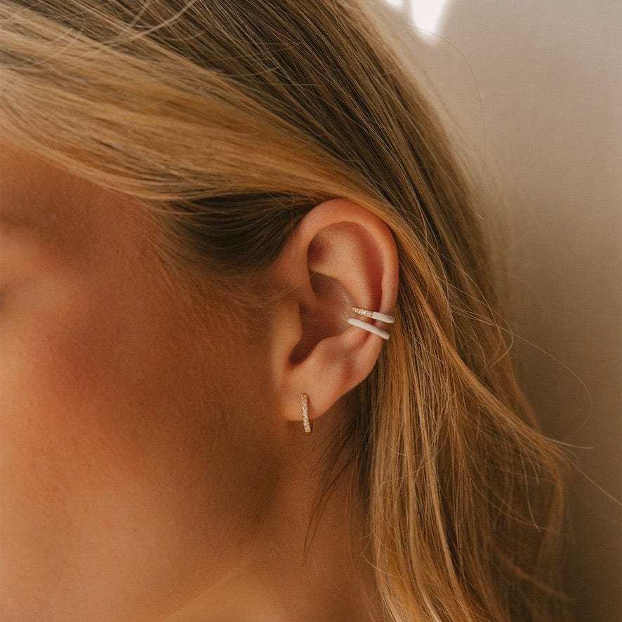 CZ Enamel Ear Cuff Earring