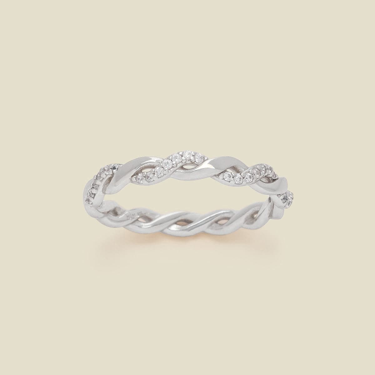 CZ Laurel Ring Silver / 5 Ring