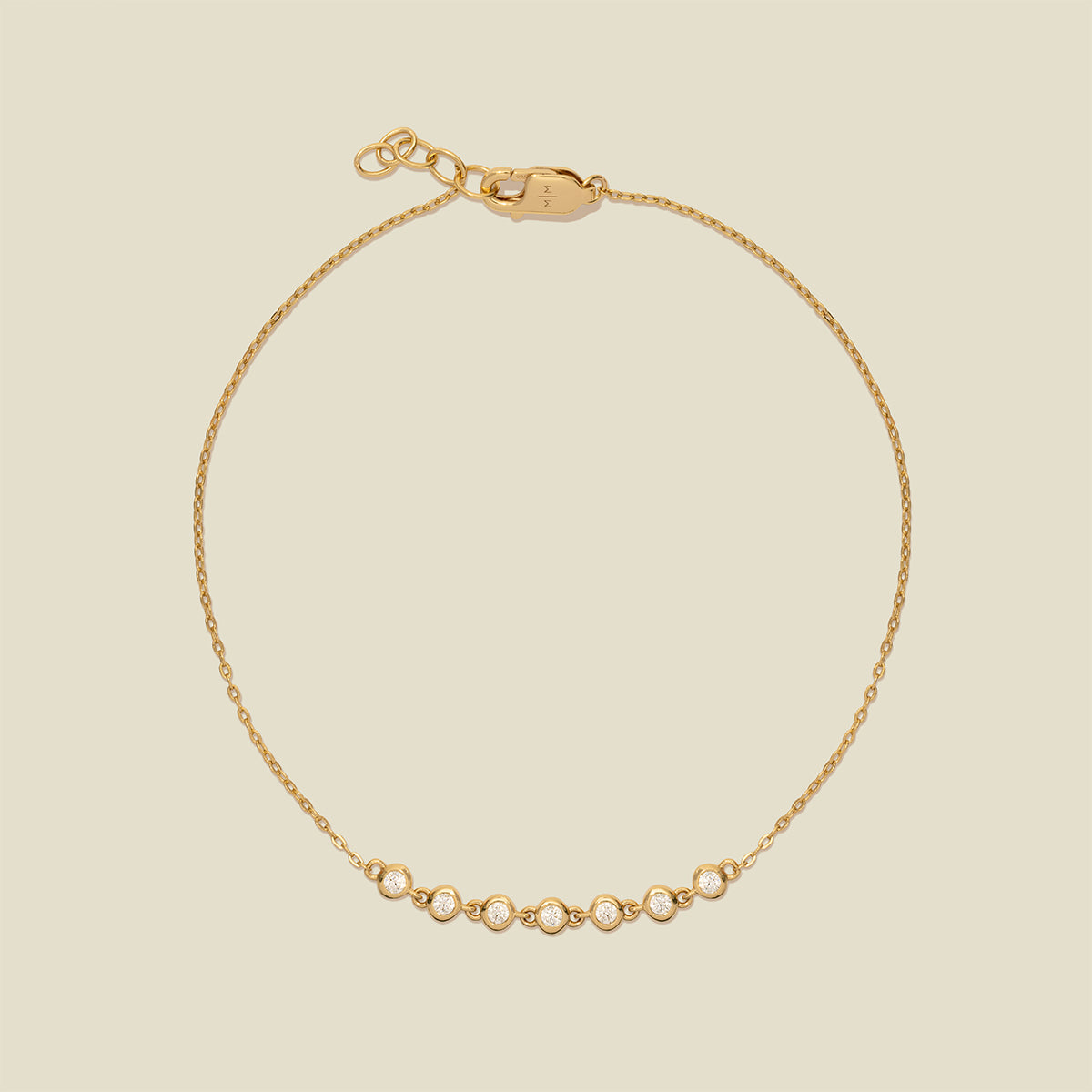 CZ Poppy Bracelet Gold Vermeil / 6" Bracelet
