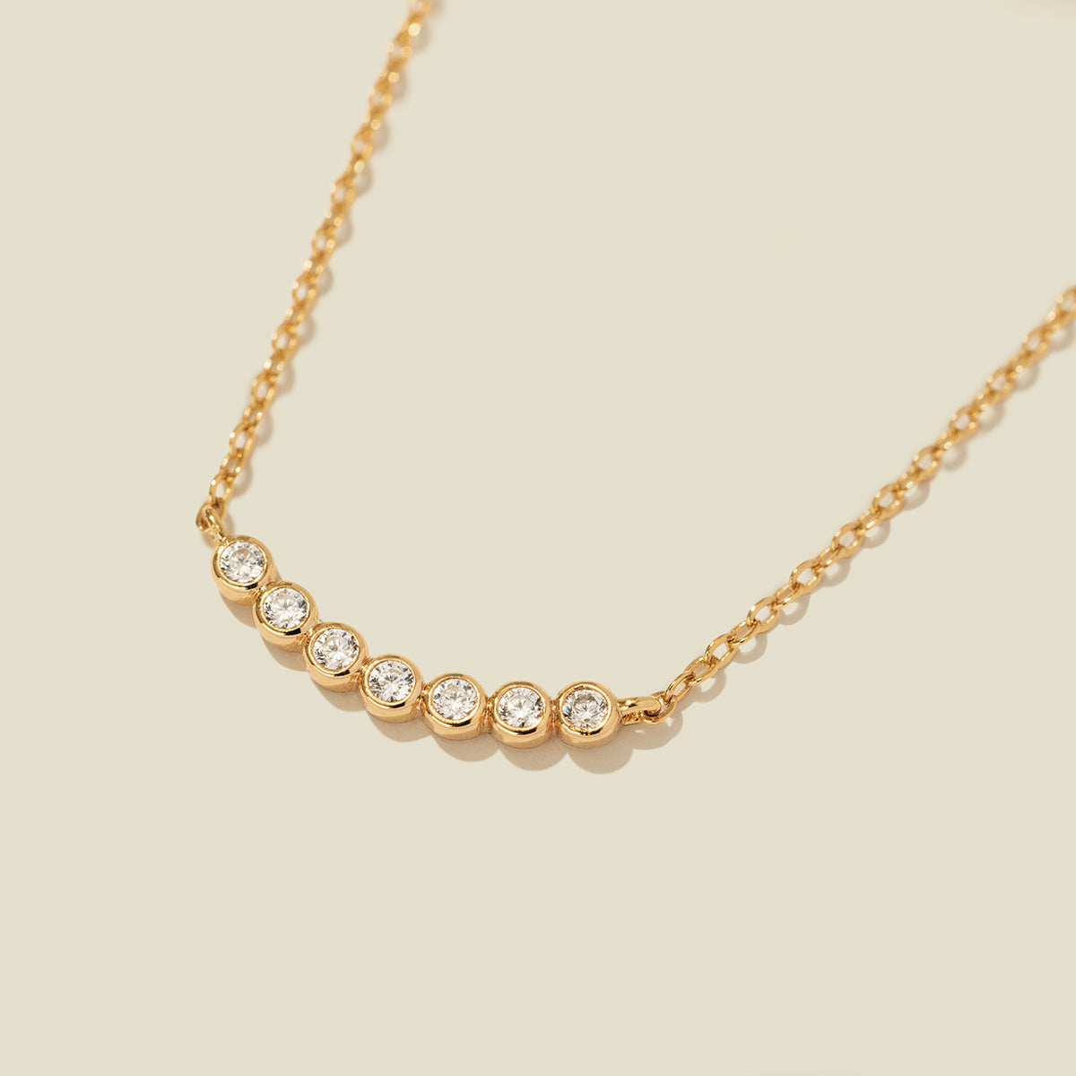 CZ Poppy Crescent Necklace Necklace
