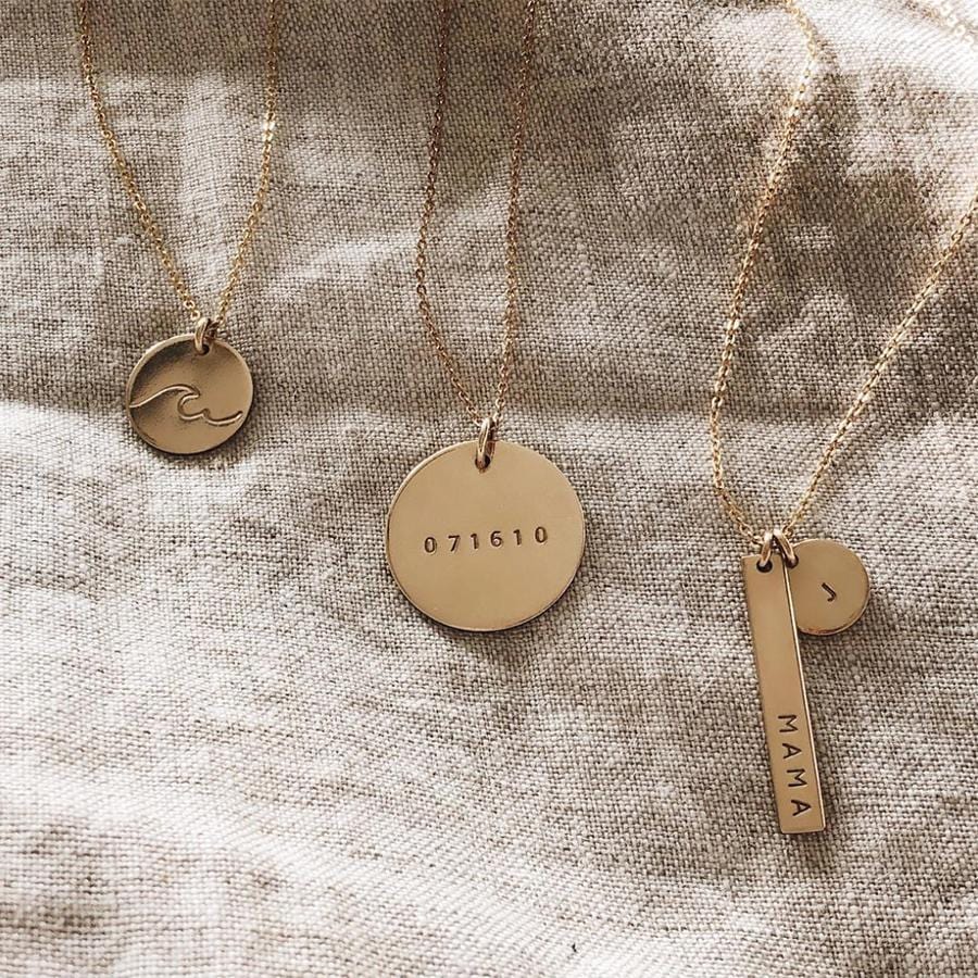Date Disc Necklace - 3/4" Necklace