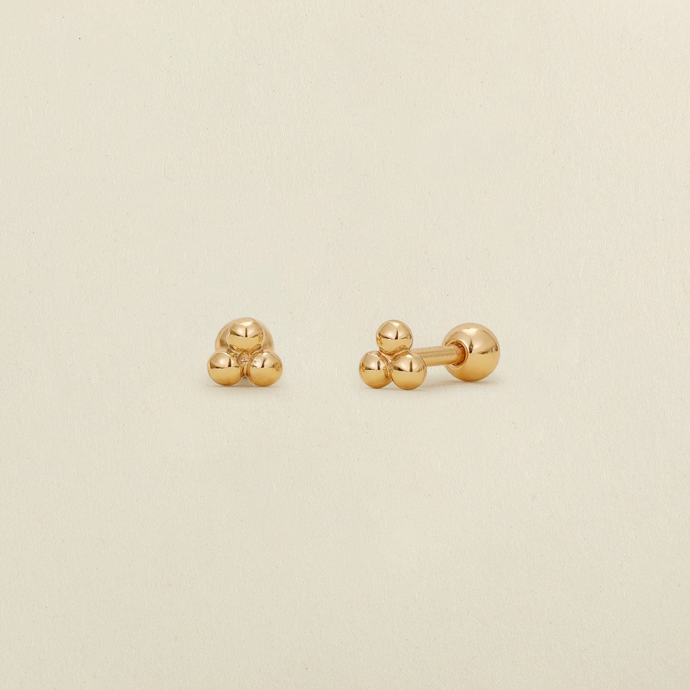 18 Karat Gold Stud Earrings Containing 314 Pave Set Round Cut Diamonds  Weighing 1.50 Carats | XIV Karats LTD