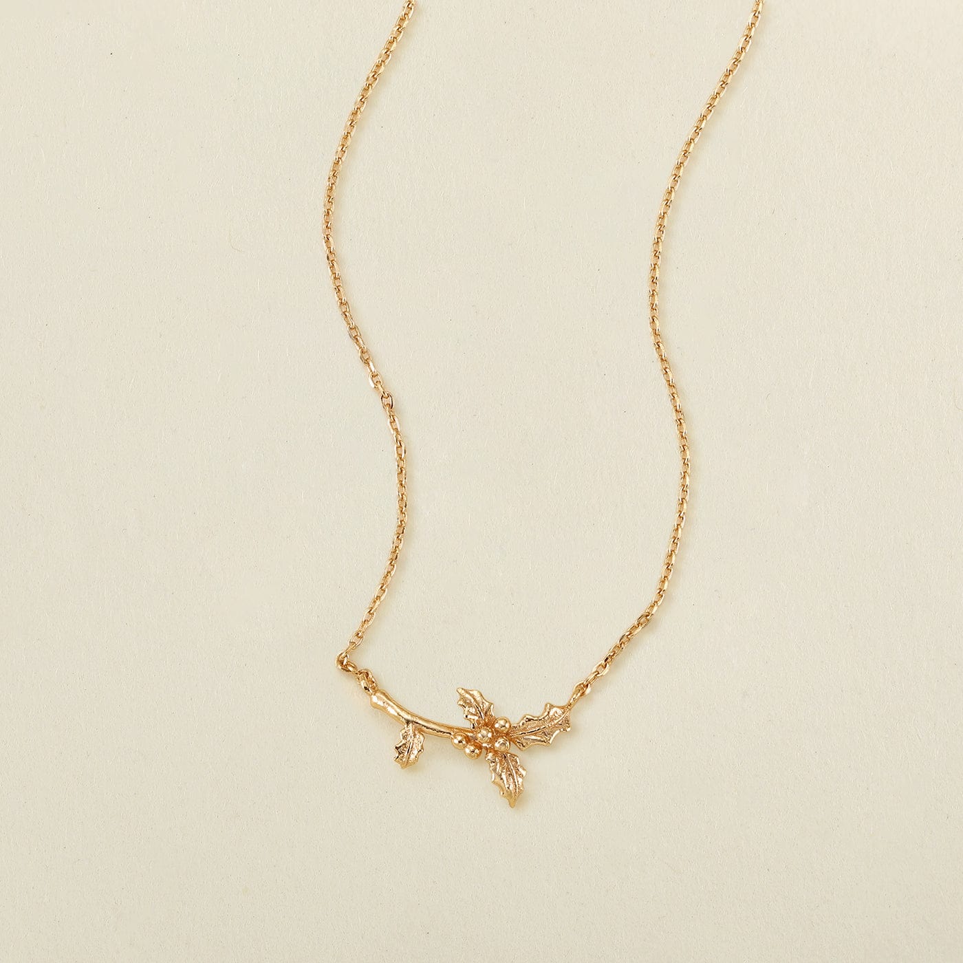 December Everbloom Birth Flower Necklace Gold Vermeil Necklace