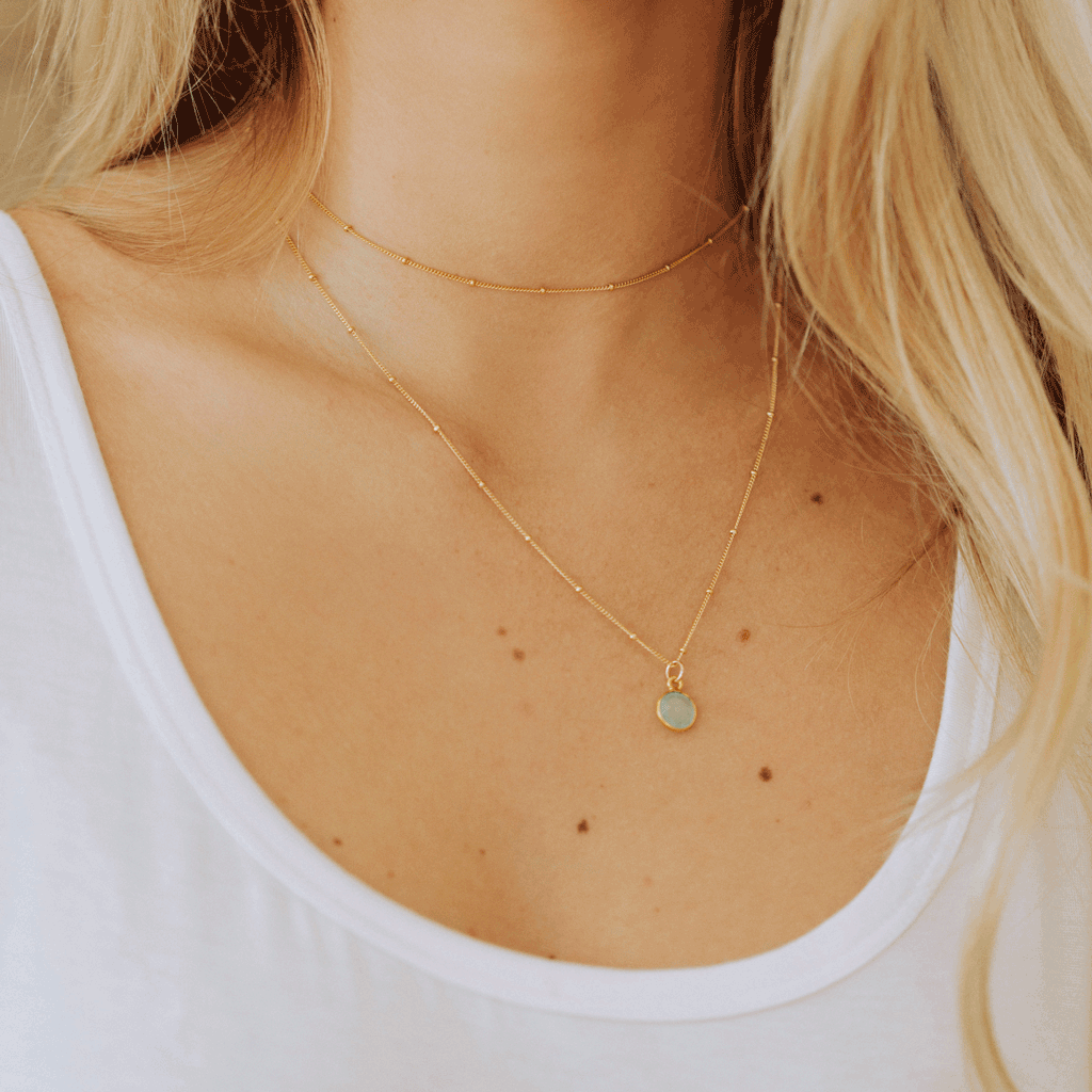 Dew Drop Gemstone Necklace Necklace