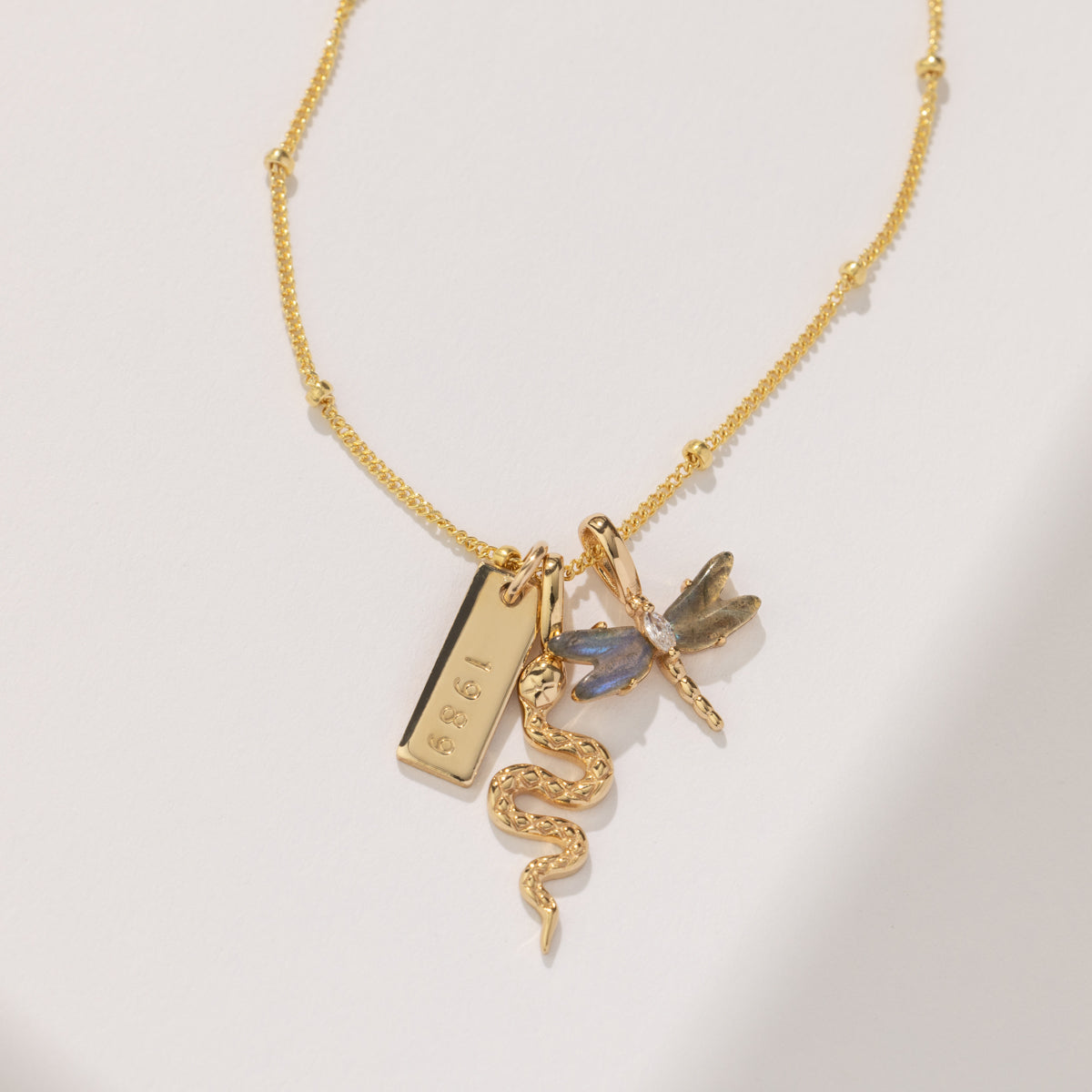 Dragonfly Gemstone Charm Gold Vermeil Add Ons