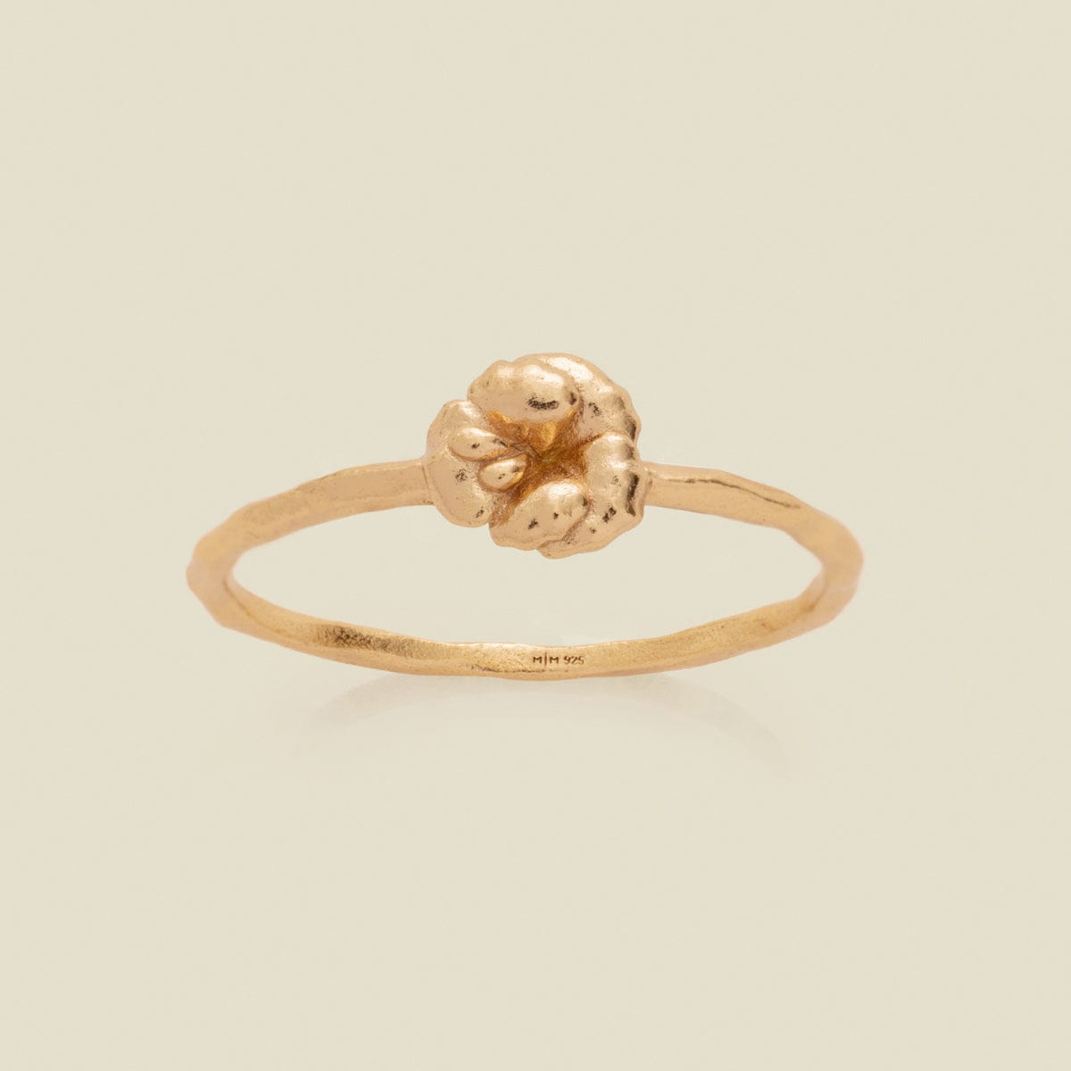 February Birth Flower Ring Gold Vermeil / 5 Ring