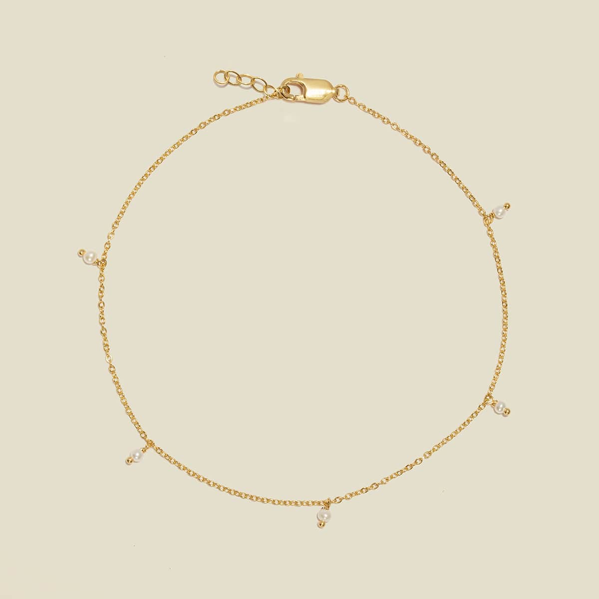 Floating Pearl Bracelet Gold Vermeil / 6" Bracelet