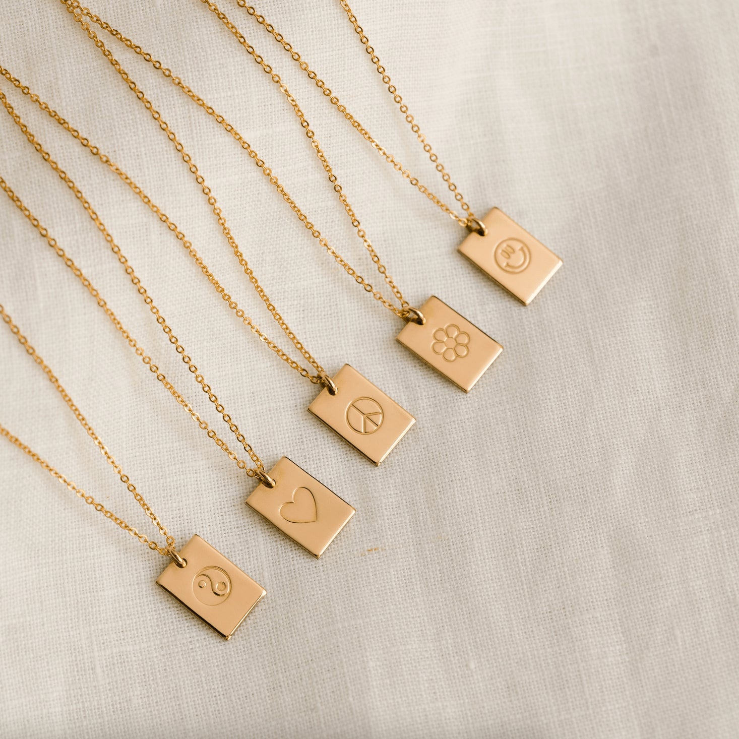 Good Vibes Stamp Necklace Necklace