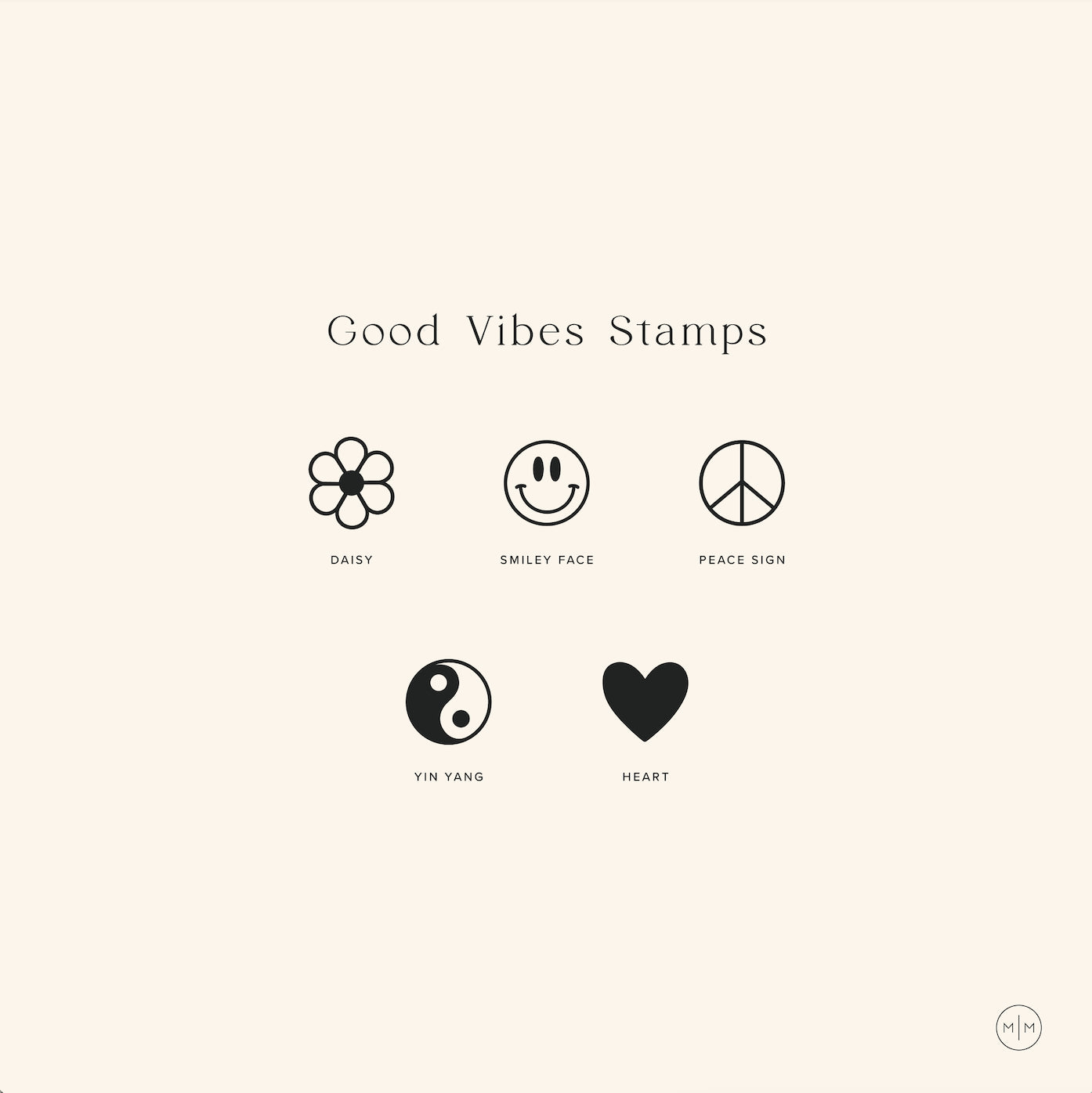 Good Vibes Stamp Necklace Necklace