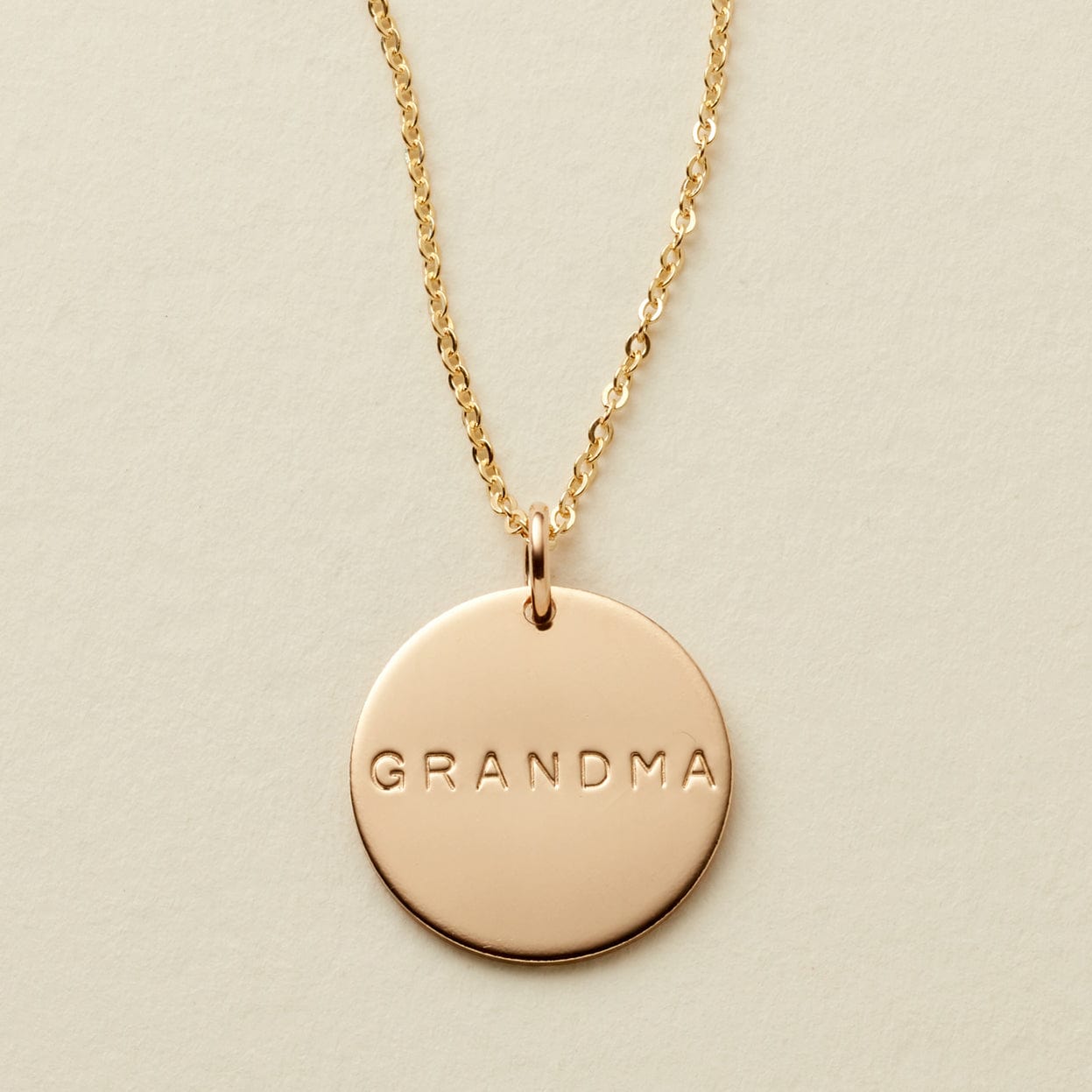 Grandma Disc Necklace - 5/8" Necklace