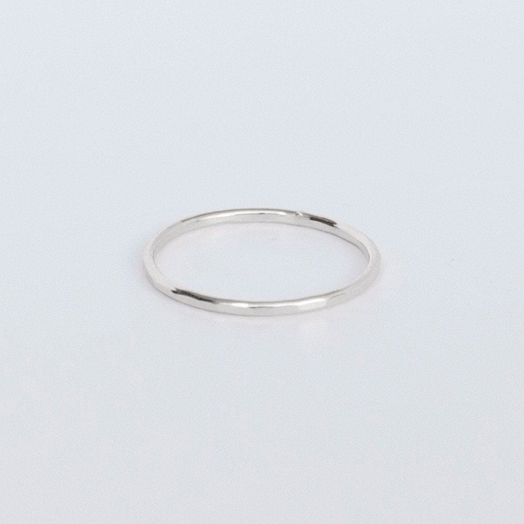 Hammered Stacking Ring Silver / 5 Ring