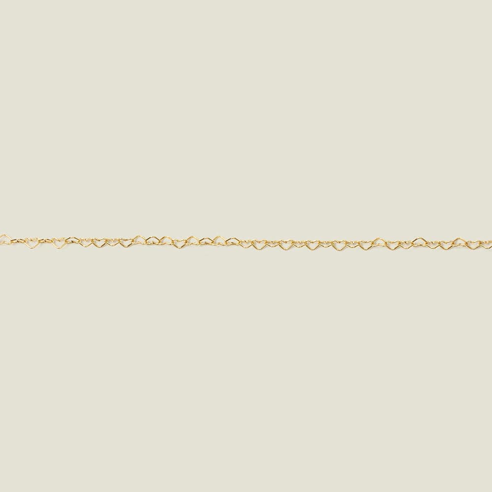 Heart Chain Bracelet Gold Filled / 6.5" Bracelet