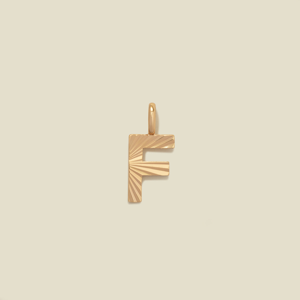 Initial F Charm Gold Vermeil Add Ons
