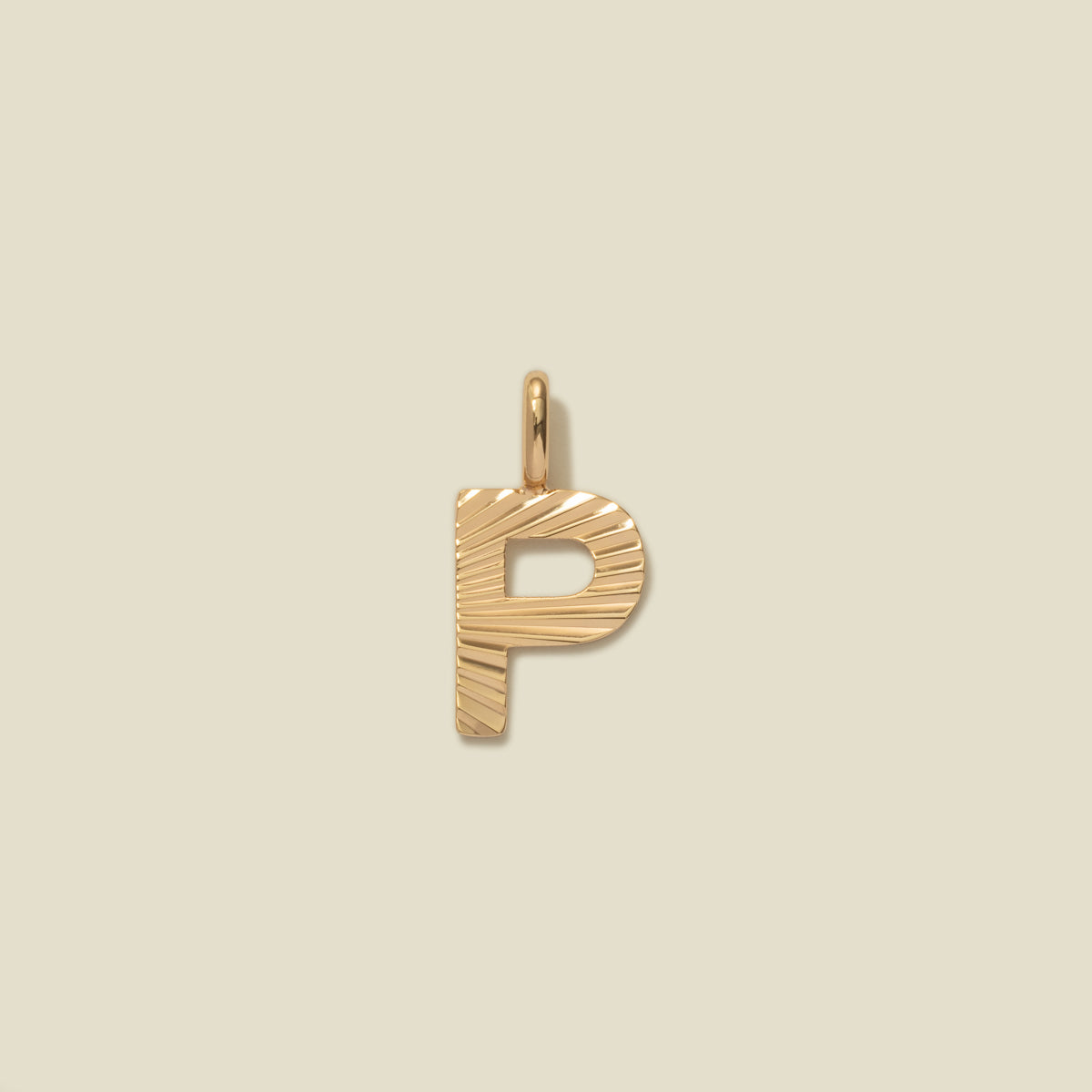 Initial P Charm Gold Vermeil Add Ons