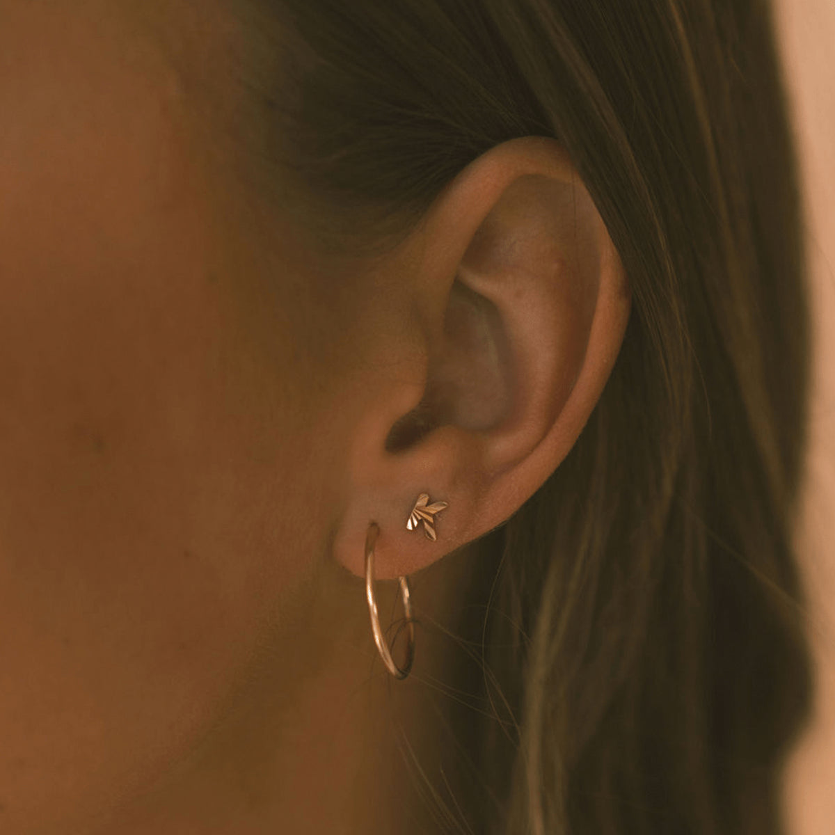 Initial Stud Earring - Gold Earring
