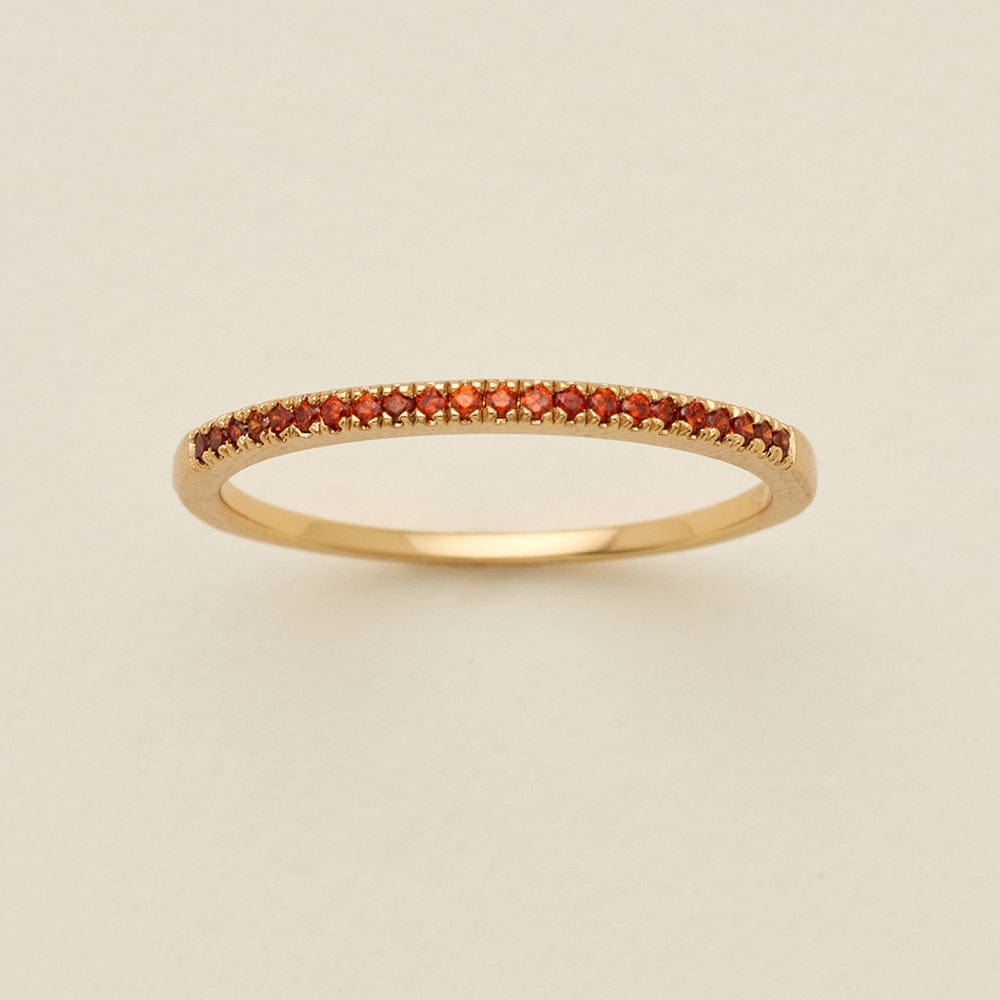 January Birthstone Stacking Ring Gold Vermeil / 5 Ring
